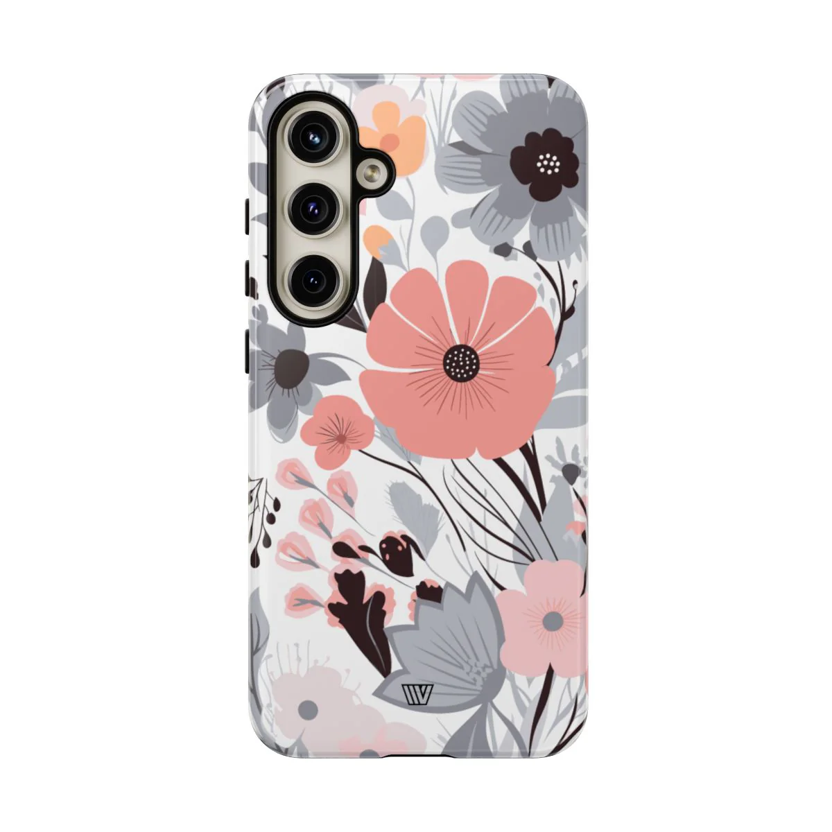 GRAY PASTEL FLOWERS | Tough Phone Case - Image 100