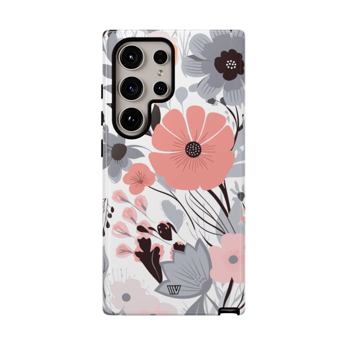 GRAY PASTEL FLOWERS | Tough Phone Case - Image 102