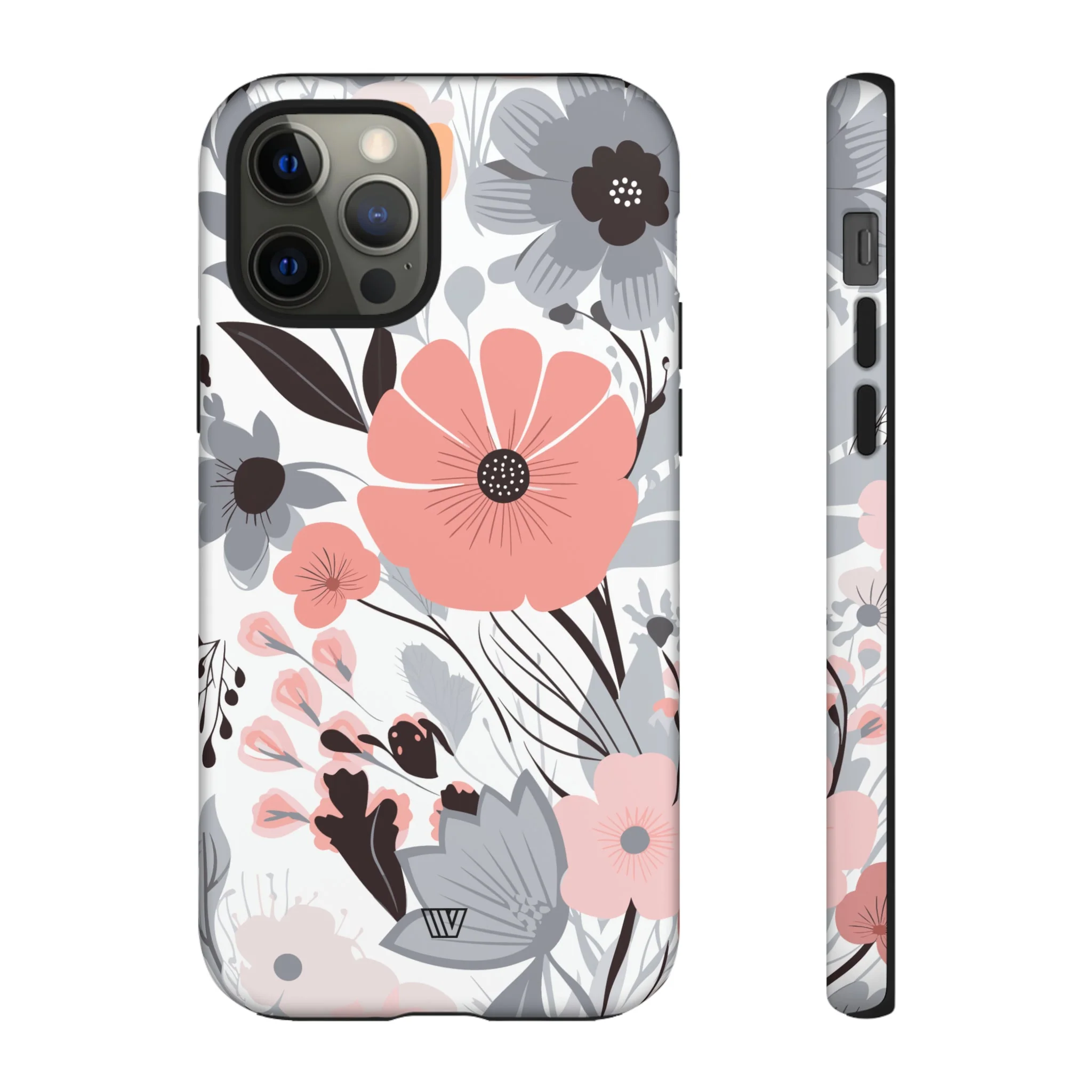GRAY PASTEL FLOWERS | Tough Phone Case - Image 12