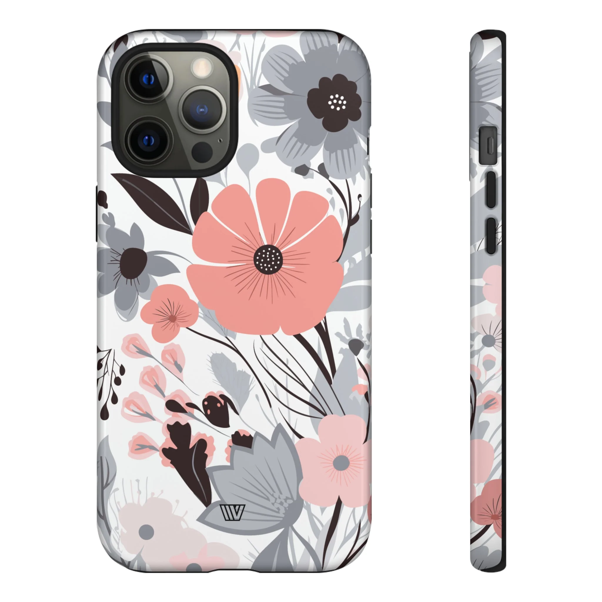 GRAY PASTEL FLOWERS | Tough Phone Case - Image 13