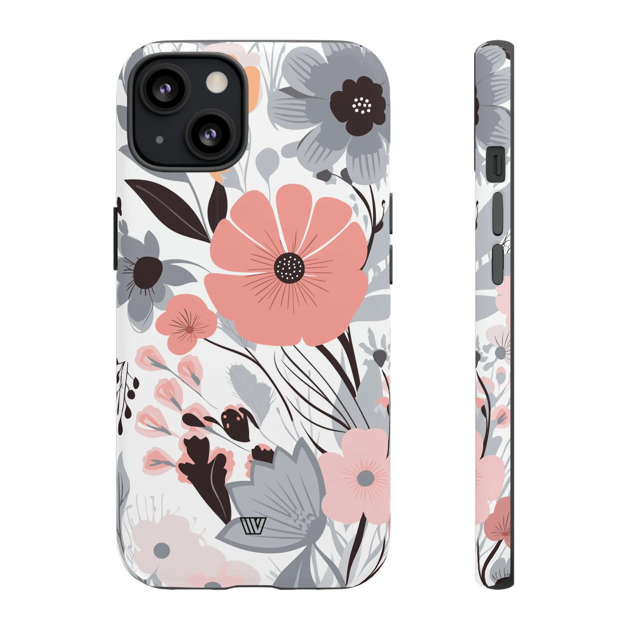 GRAY PASTEL FLOWERS | Tough Phone Case - Image 16