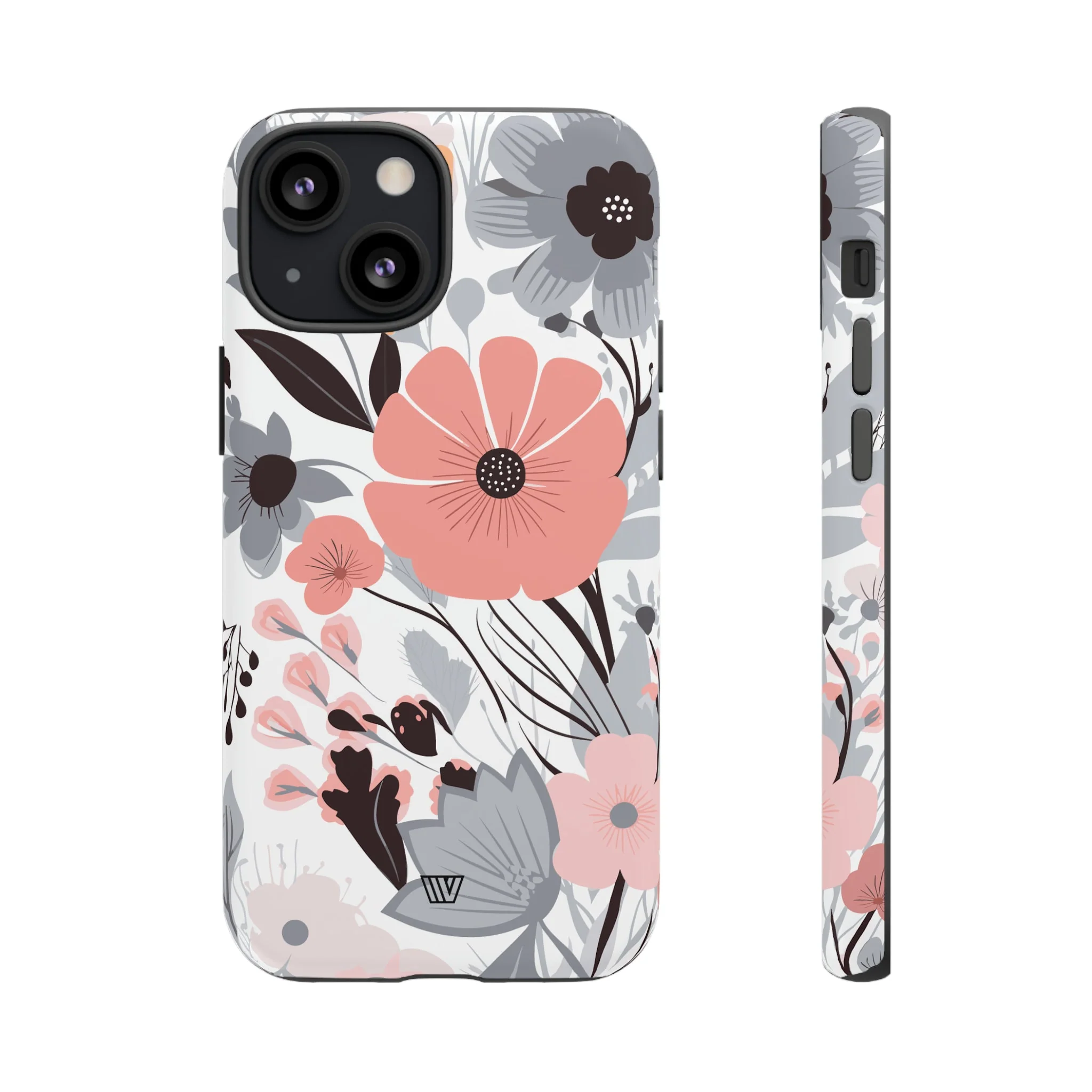GRAY PASTEL FLOWERS | Tough Phone Case - Image 18