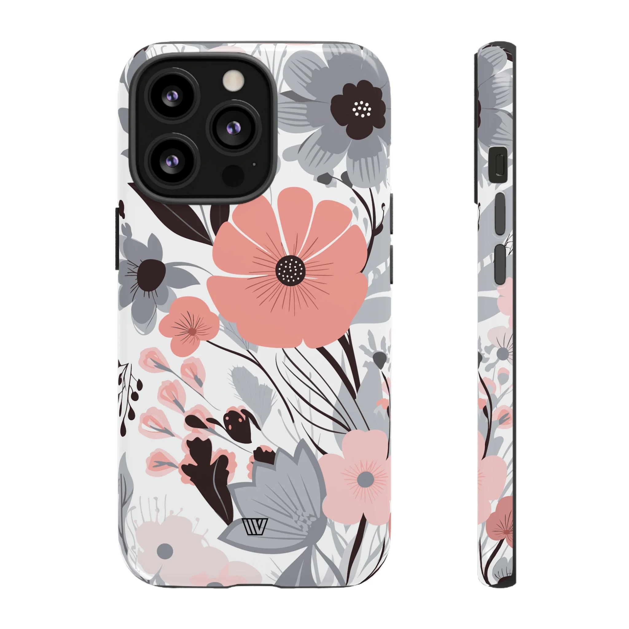 GRAY PASTEL FLOWERS | Tough Phone Case - Image 19