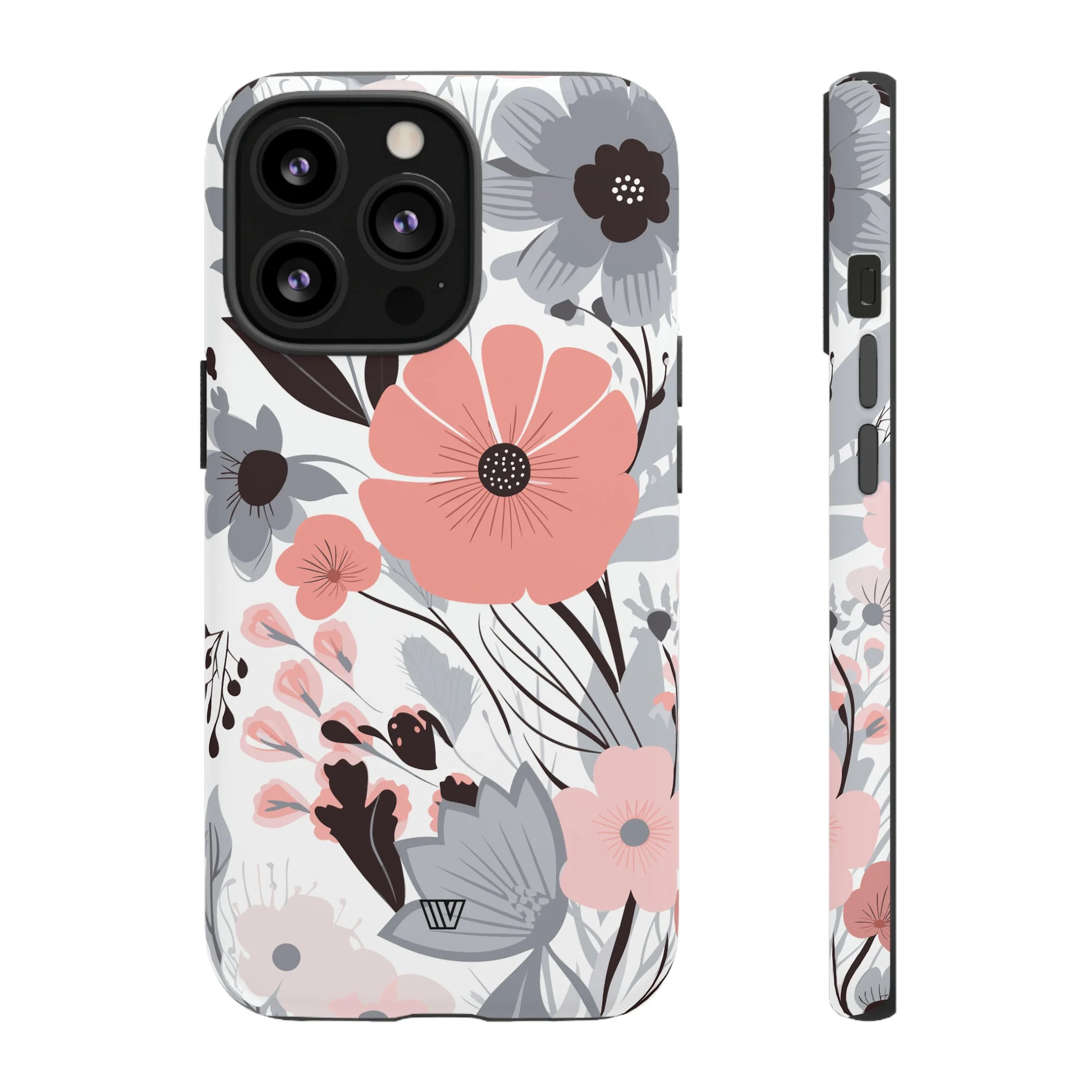 GRAY PASTEL FLOWERS | Tough Phone Case - Image 20
