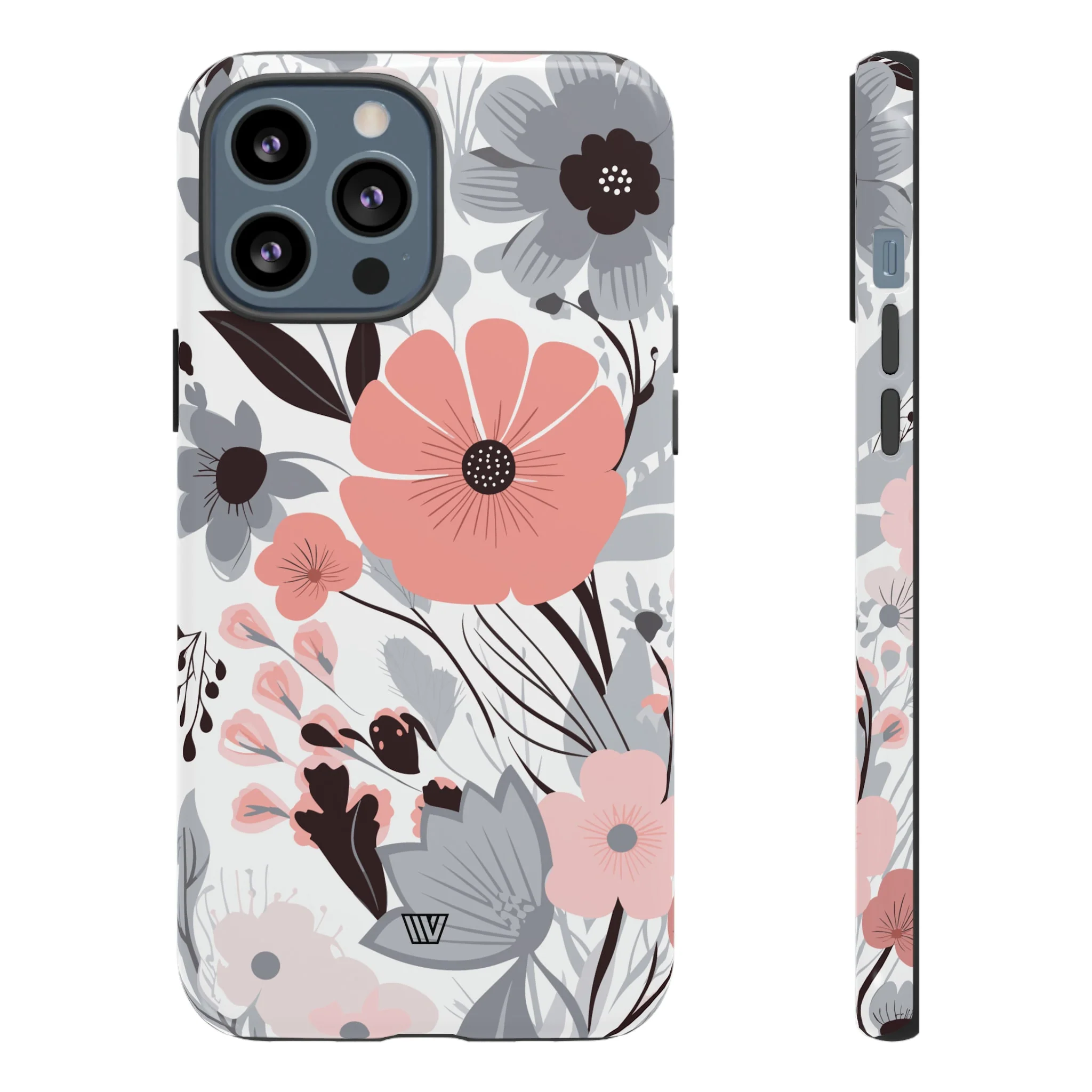 GRAY PASTEL FLOWERS | Tough Phone Case - Image 21