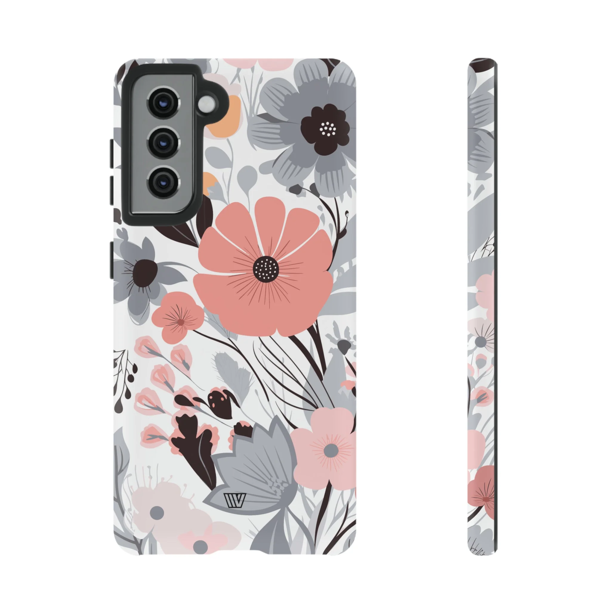 GRAY PASTEL FLOWERS | Tough Phone Case - Image 24