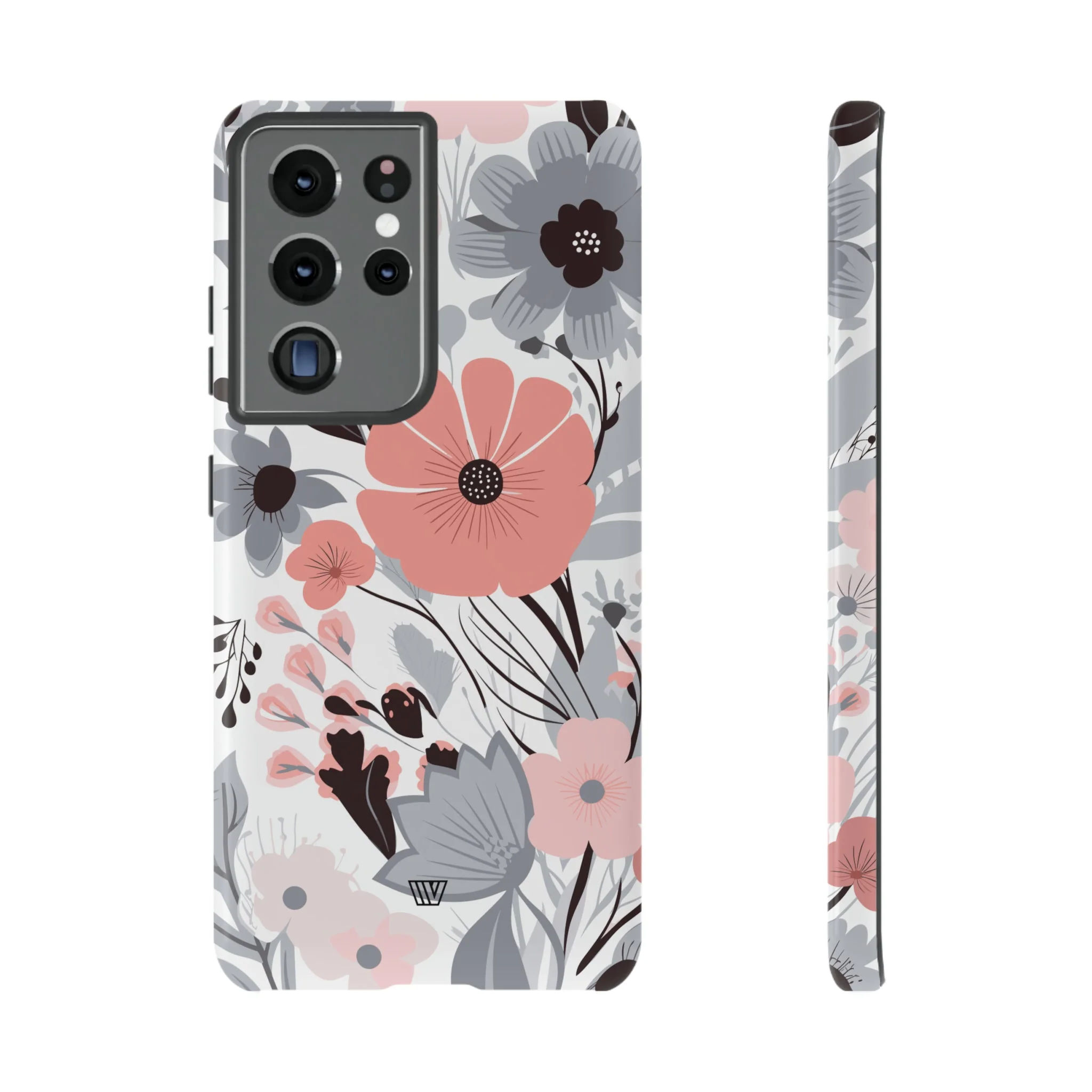 GRAY PASTEL FLOWERS | Tough Phone Case - Image 27