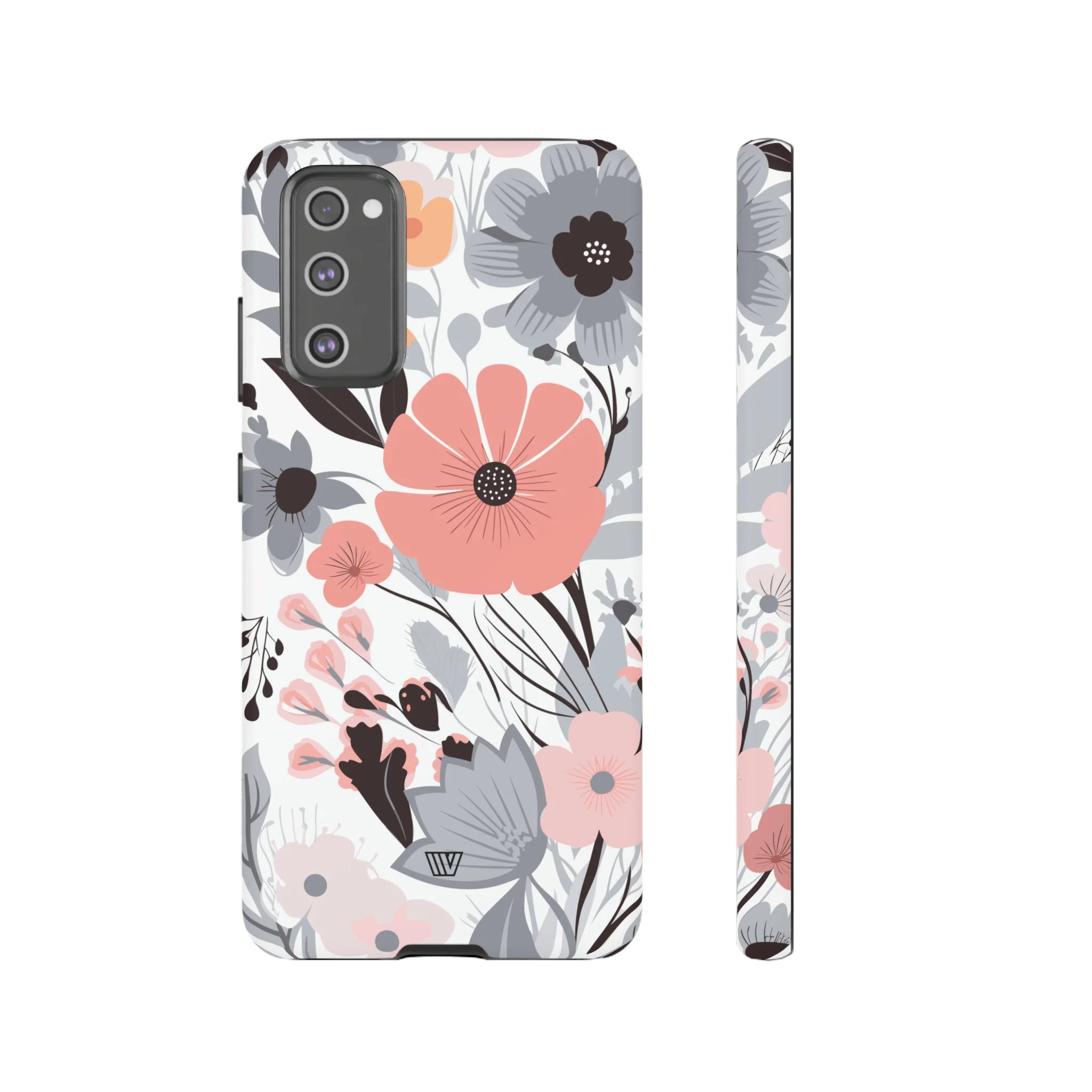 GRAY PASTEL FLOWERS | Tough Phone Case - Image 30