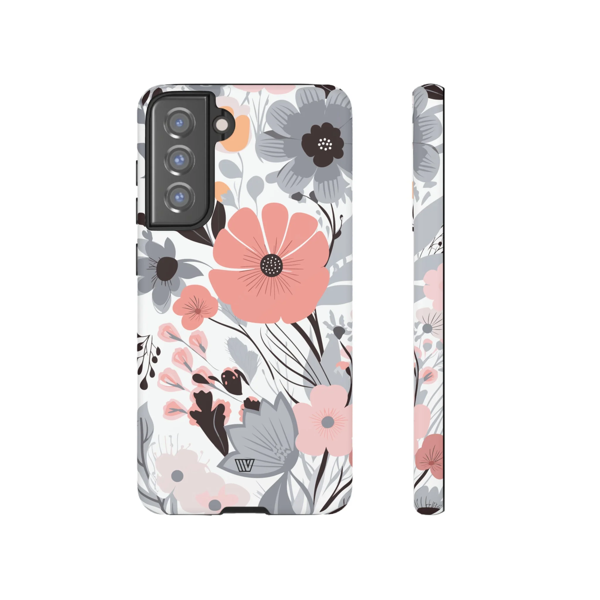 GRAY PASTEL FLOWERS | Tough Phone Case - Image 32