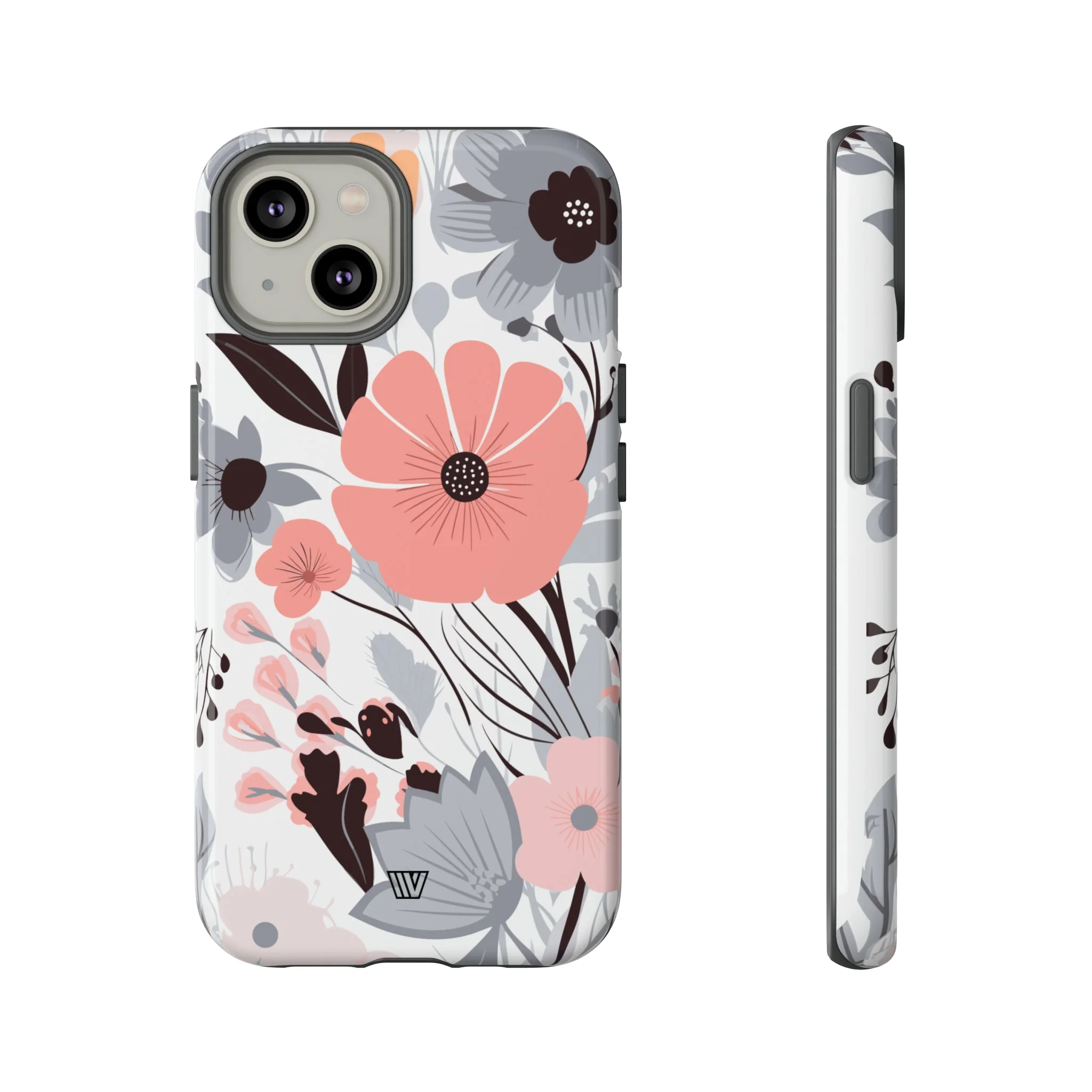 GRAY PASTEL FLOWERS | Tough Phone Case - Image 39