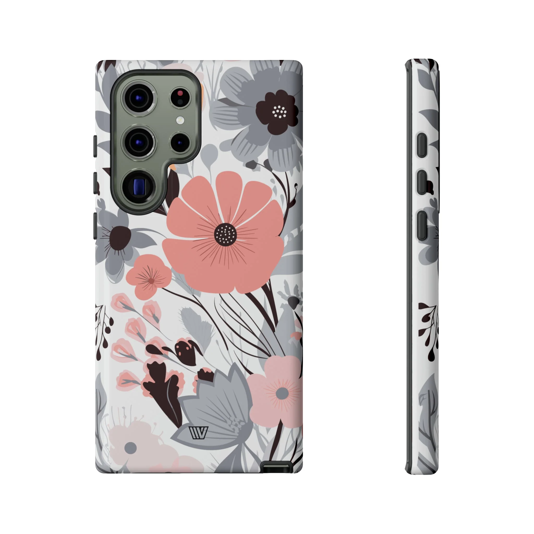 GRAY PASTEL FLOWERS | Tough Phone Case - Image 50