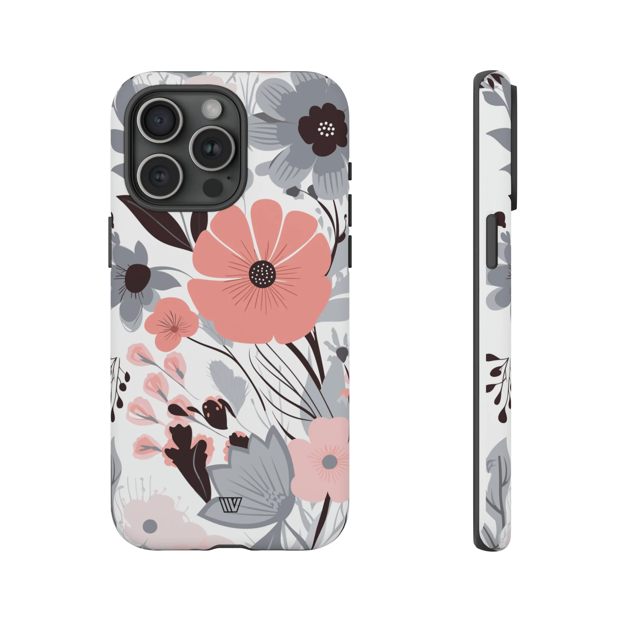 GRAY PASTEL FLOWERS | Tough Phone Case - Image 59