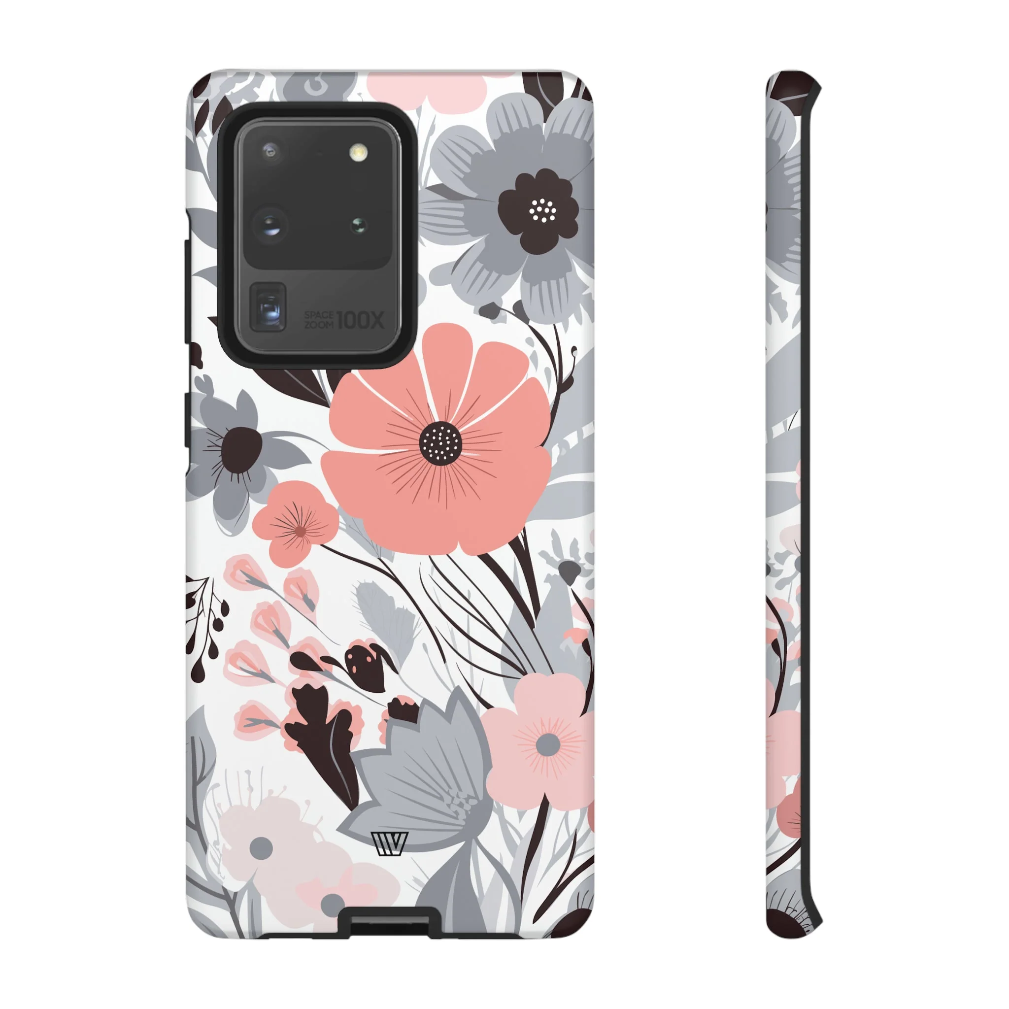 GRAY PASTEL FLOWERS | Tough Phone Case - Image 6