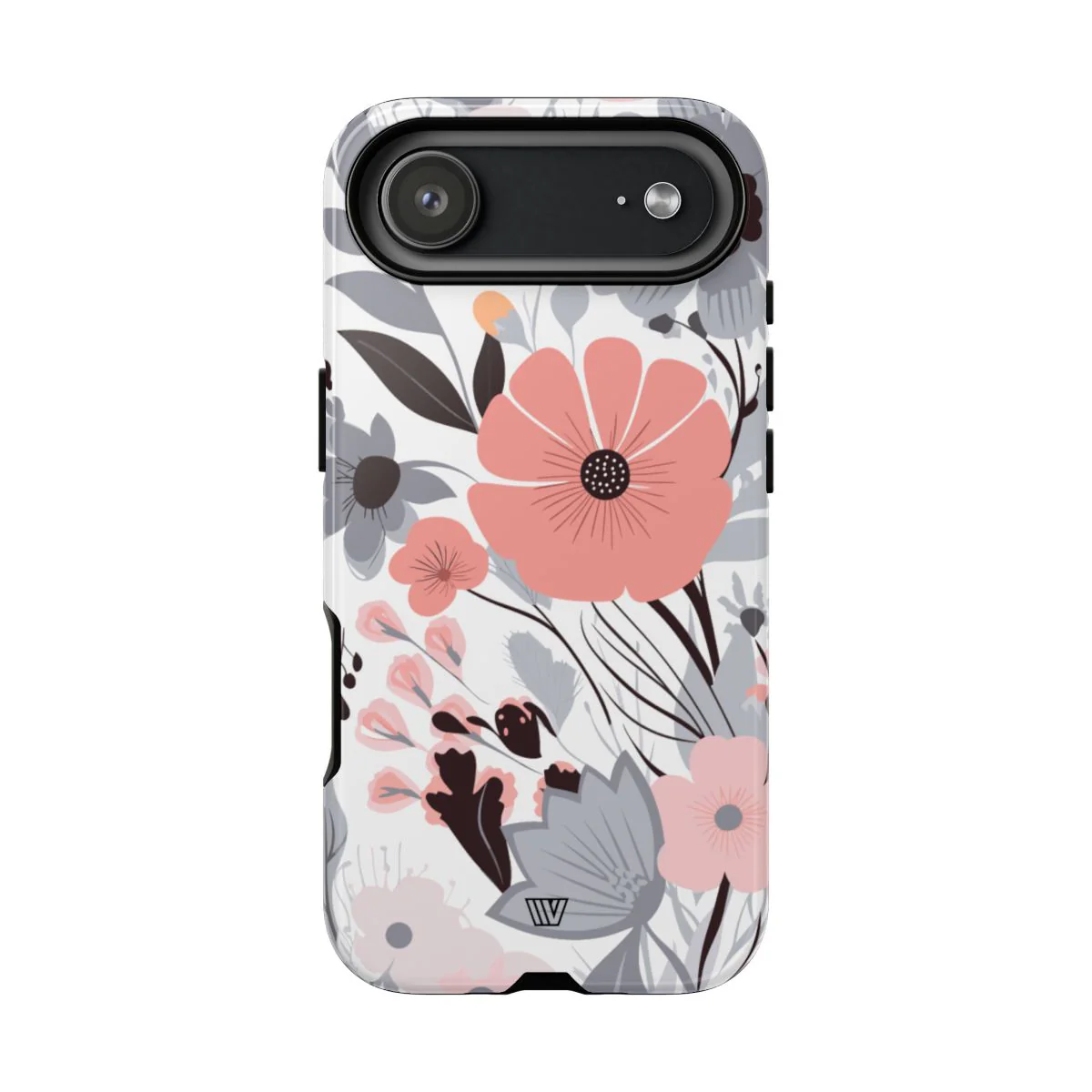 GRAY PASTEL FLOWERS | Tough Phone Case - Image 65