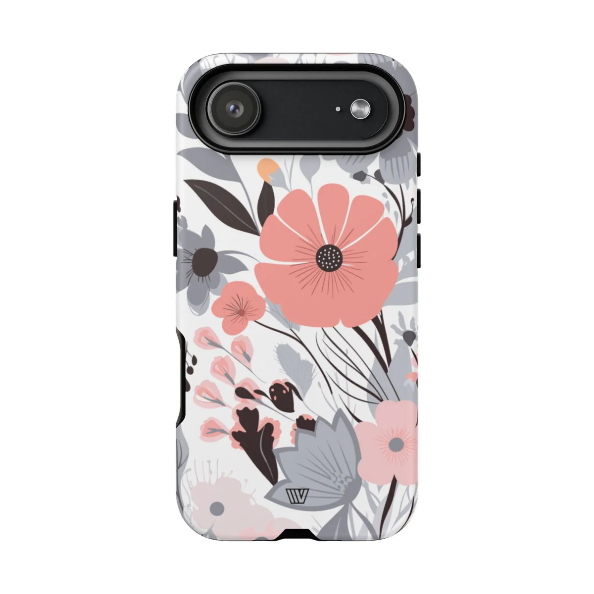 GRAY PASTEL FLOWERS | Tough Phone Case - Image 66