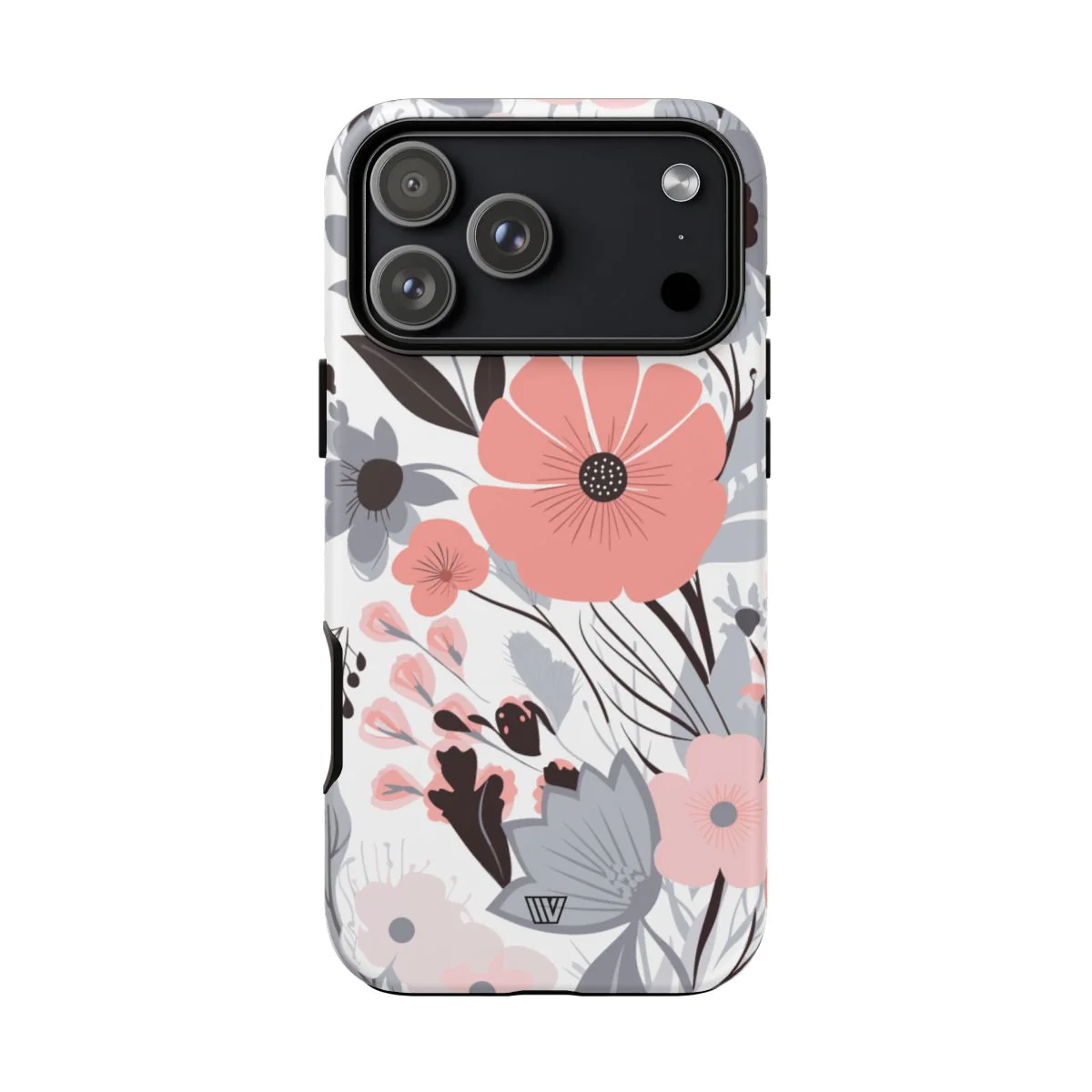 GRAY PASTEL FLOWERS | Tough Phone Case - Image 70