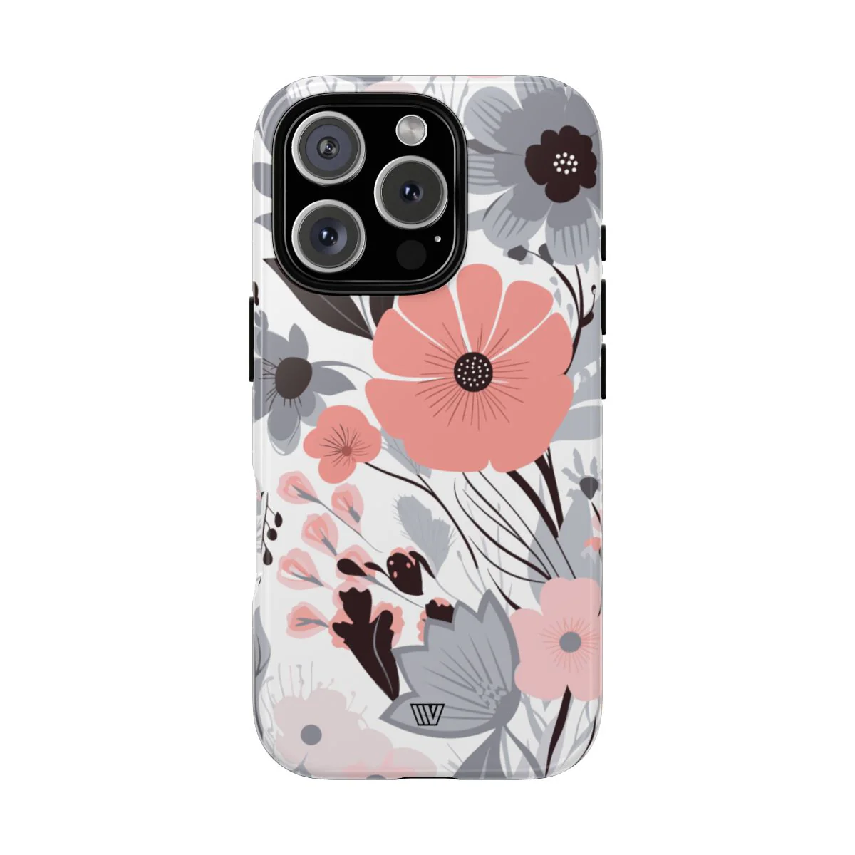 GRAY PASTEL FLOWERS | Tough Phone Case - Image 71
