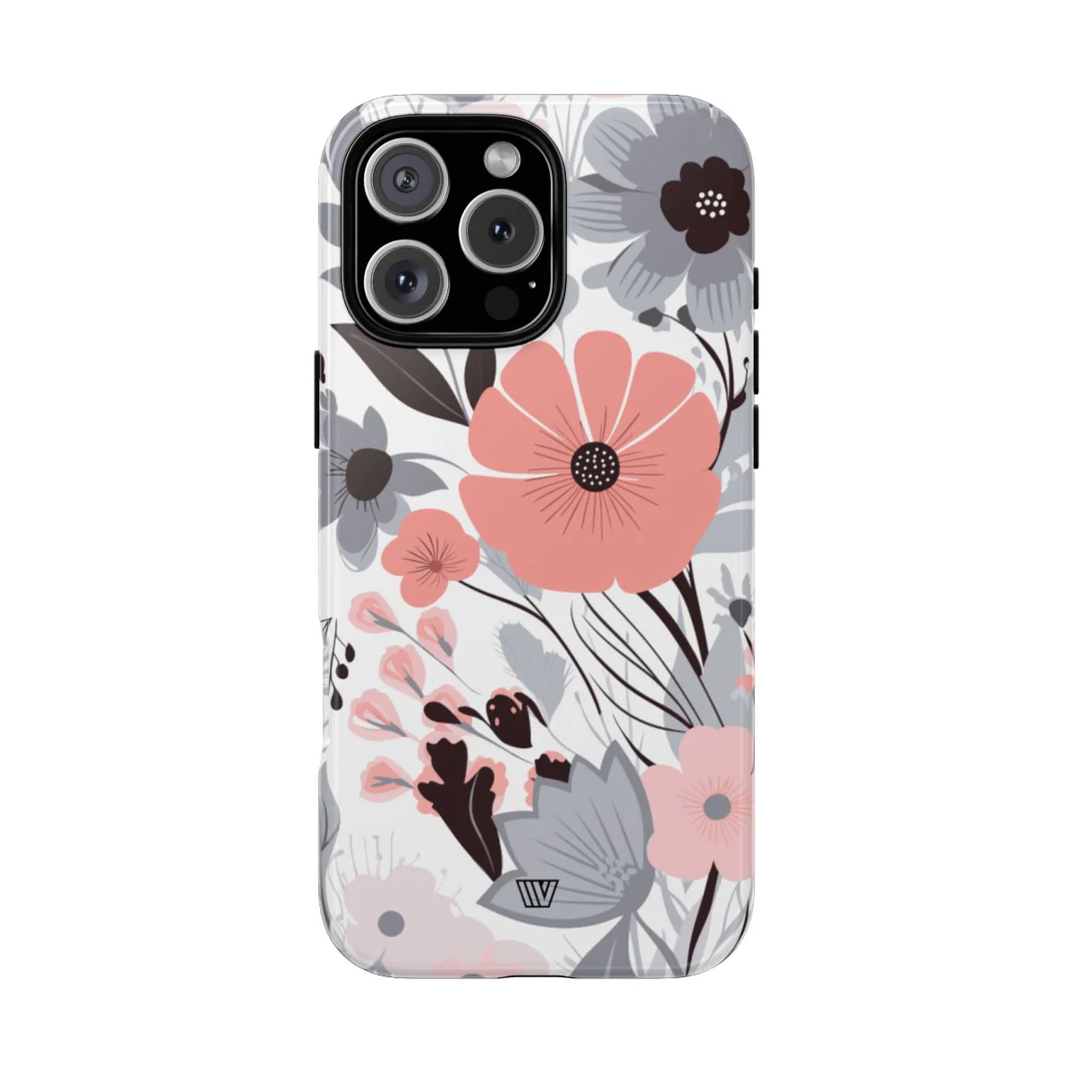 GRAY PASTEL FLOWERS | Tough Phone Case - Image 73
