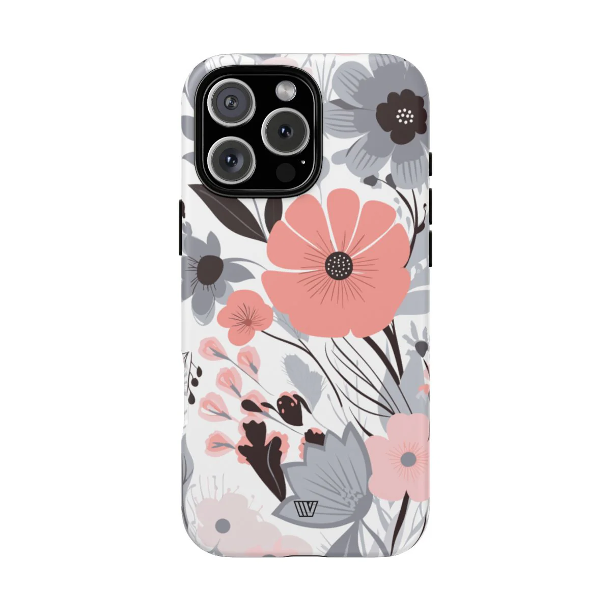 GRAY PASTEL FLOWERS | Tough Phone Case - Image 74