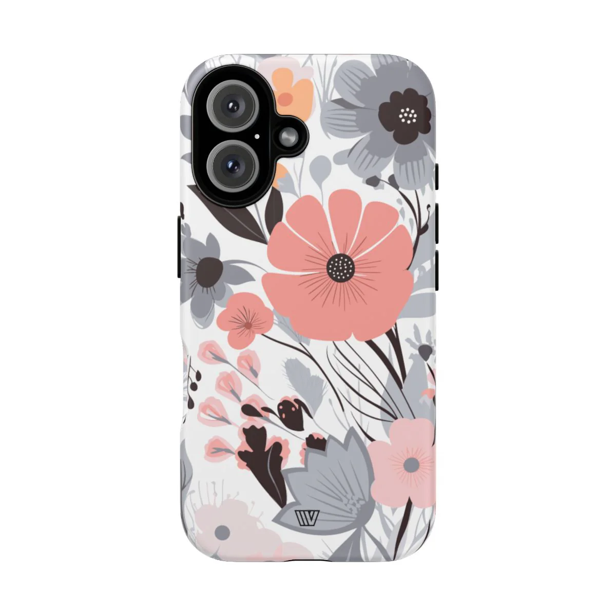 GRAY PASTEL FLOWERS | Tough Phone Case - Image 75