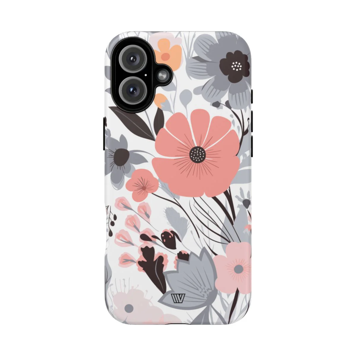 GRAY PASTEL FLOWERS | Tough Phone Case - Image 77