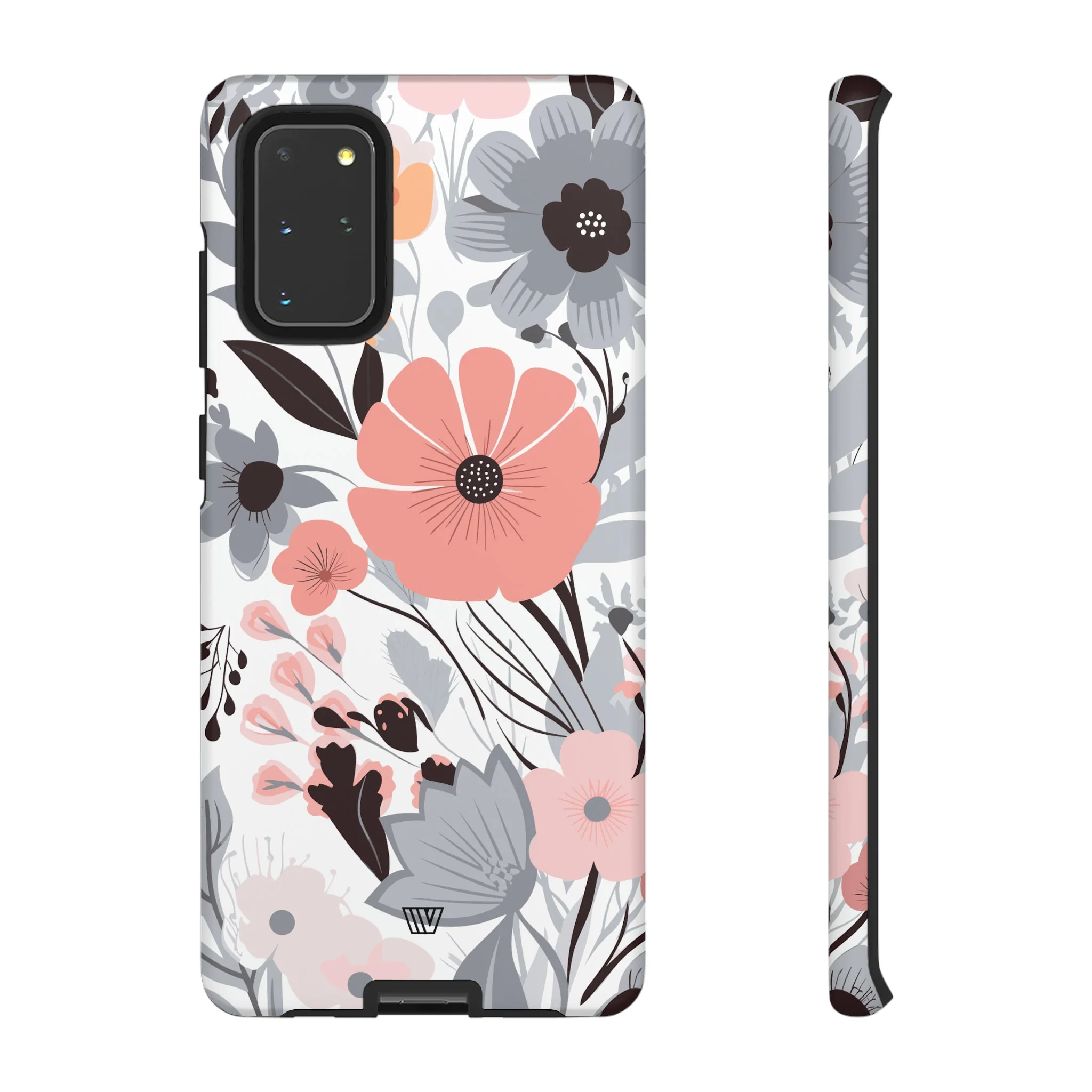 GRAY PASTEL FLOWERS | Tough Phone Case - Image 8