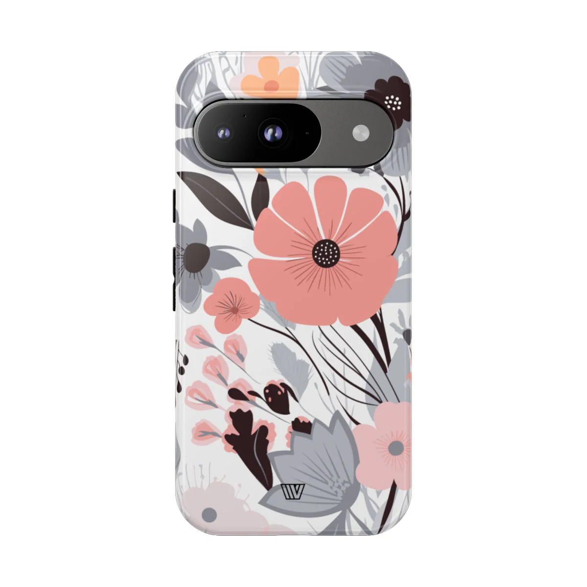 GRAY PASTEL FLOWERS | Tough Phone Case - Image 82