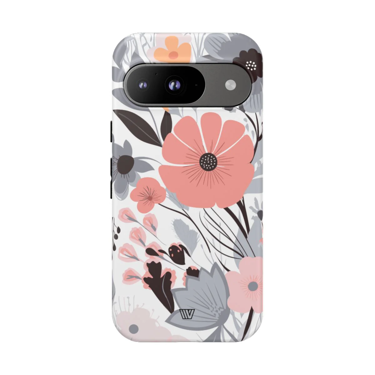 GRAY PASTEL FLOWERS | Tough Phone Case - Image 83