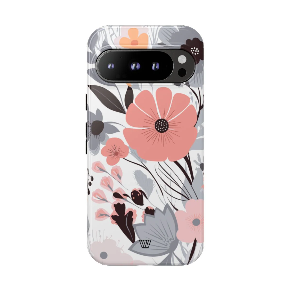 GRAY PASTEL FLOWERS | Tough Phone Case - Image 84