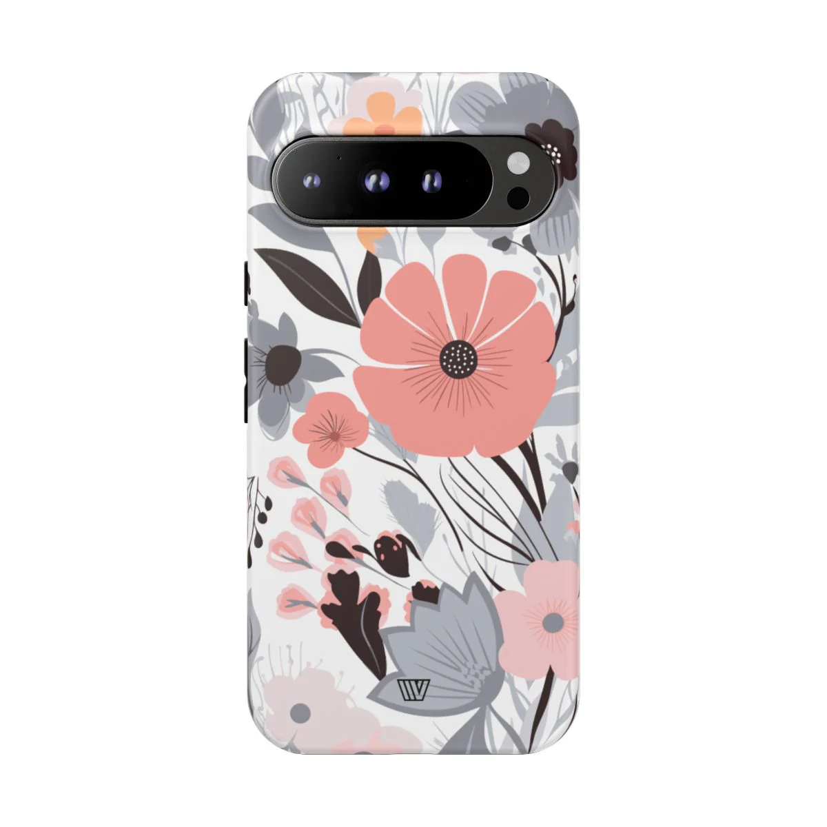 GRAY PASTEL FLOWERS | Tough Phone Case - Image 87