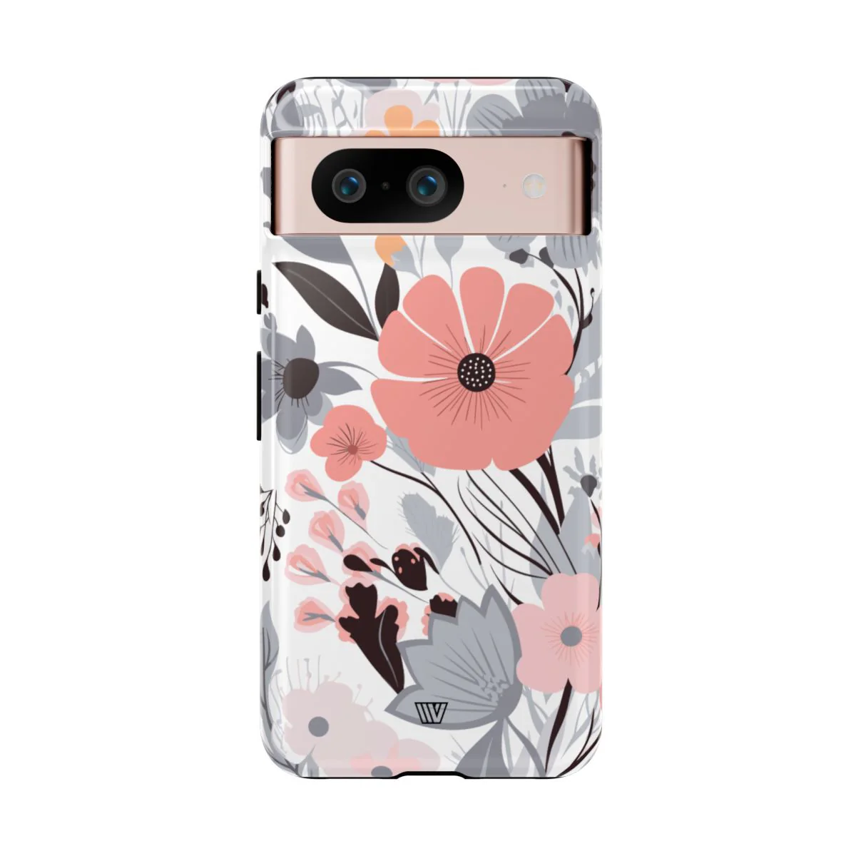 GRAY PASTEL FLOWERS | Tough Phone Case - Image 88