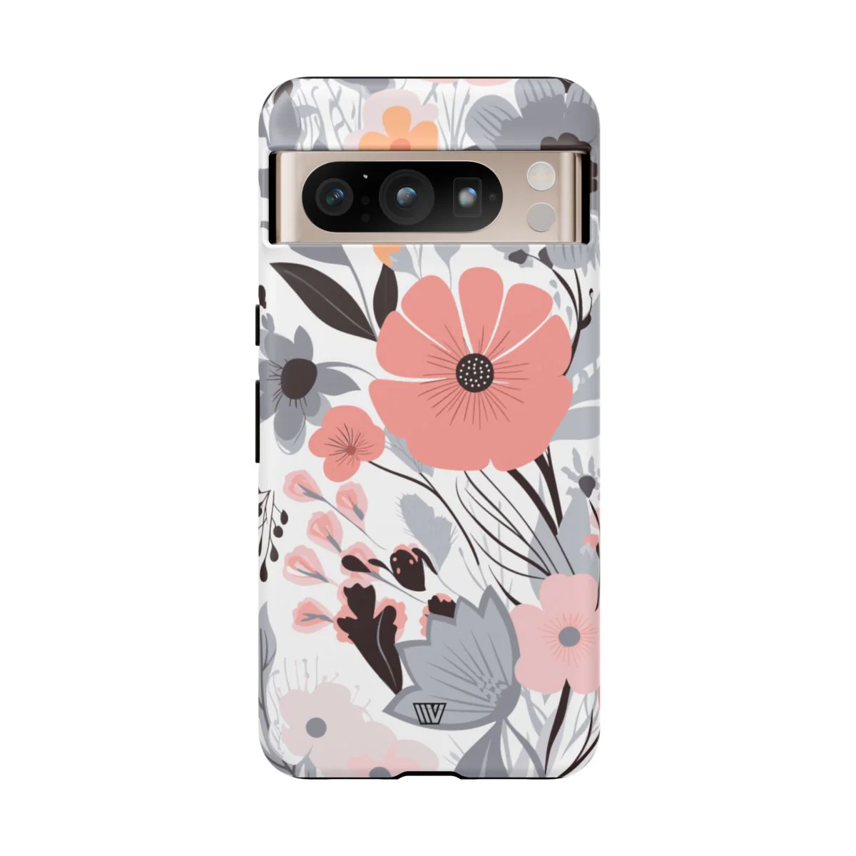GRAY PASTEL FLOWERS | Tough Phone Case - Image 91