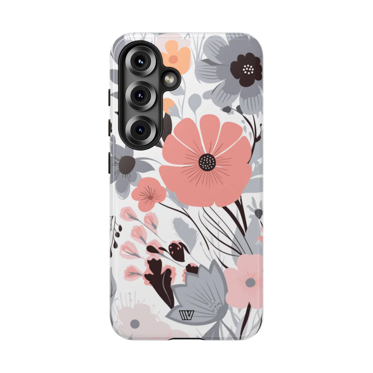 GRAY PASTEL FLOWERS | Tough Phone Case - Image 92
