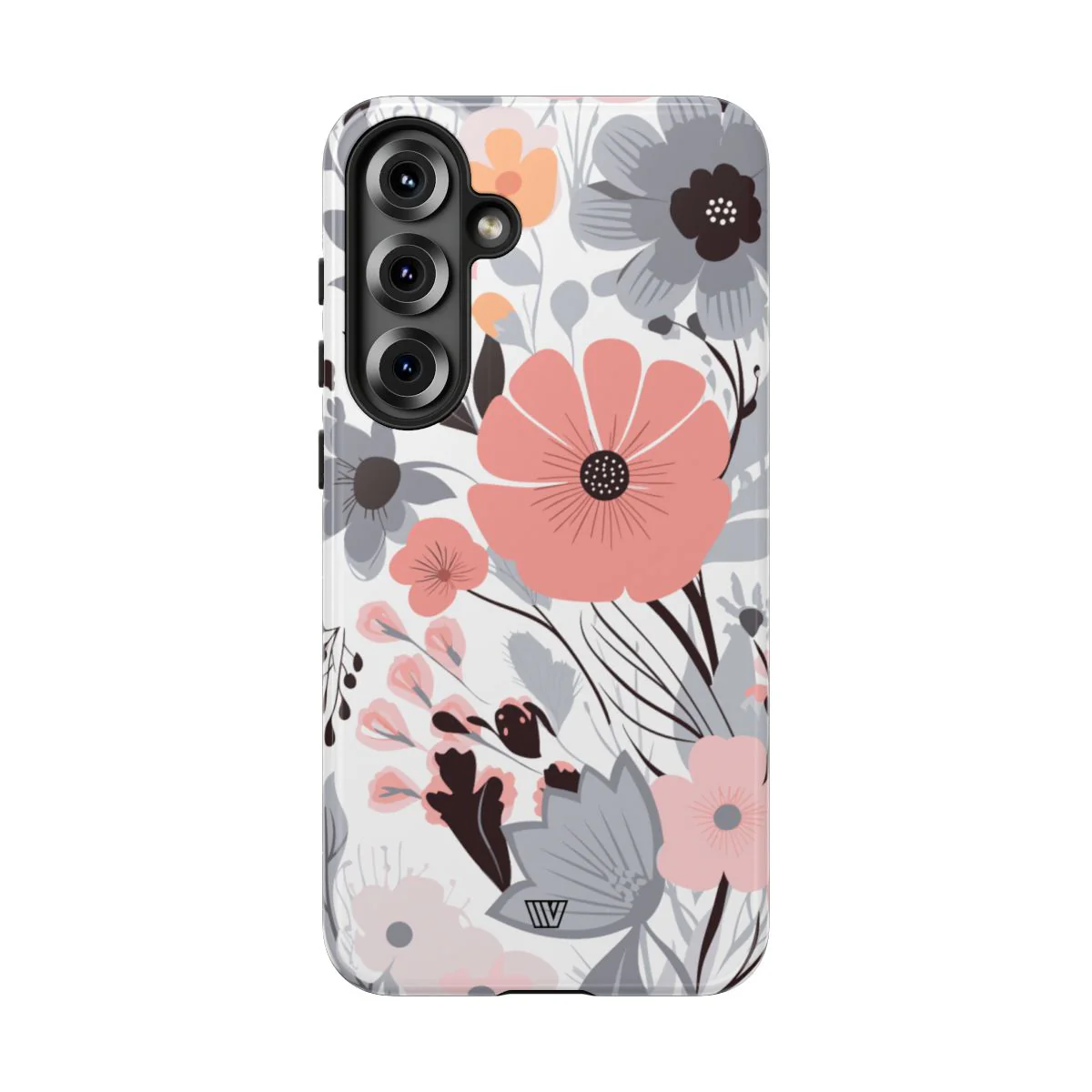 GRAY PASTEL FLOWERS | Tough Phone Case - Image 94