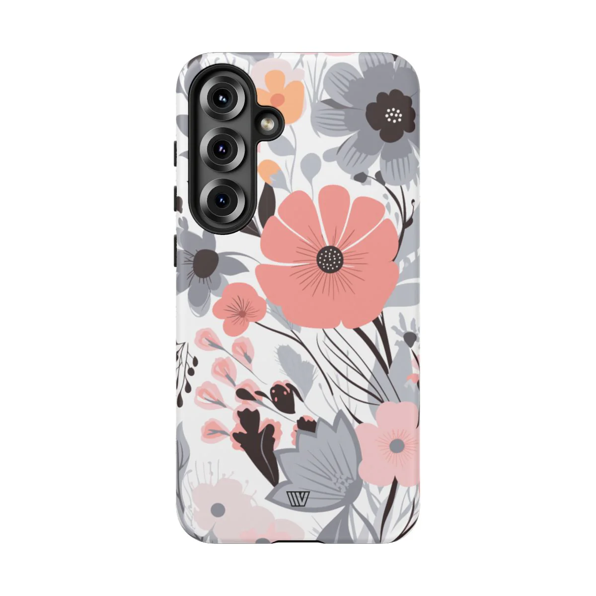 GRAY PASTEL FLOWERS | Tough Phone Case - Image 95