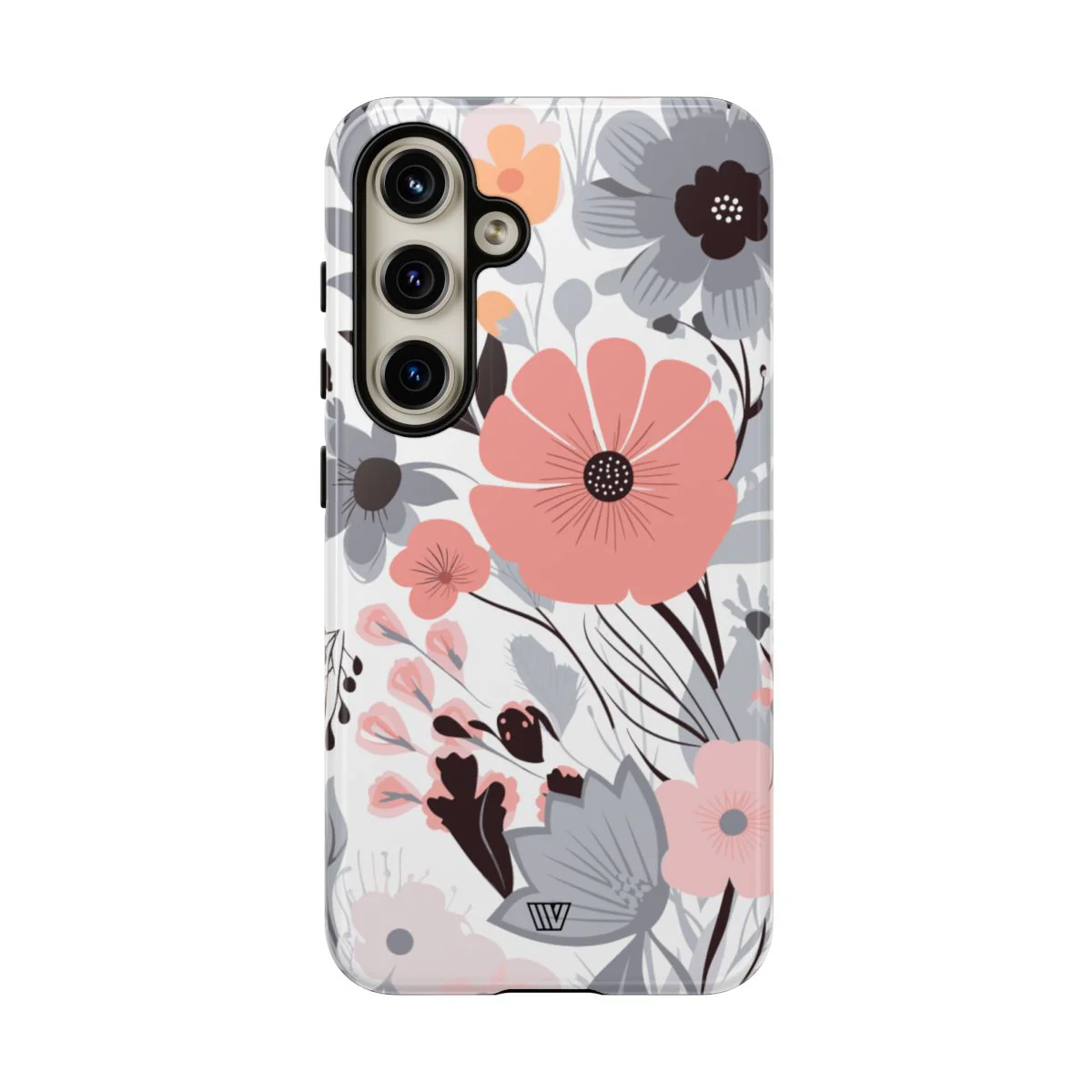 GRAY PASTEL FLOWERS | Tough Phone Case - Image 98