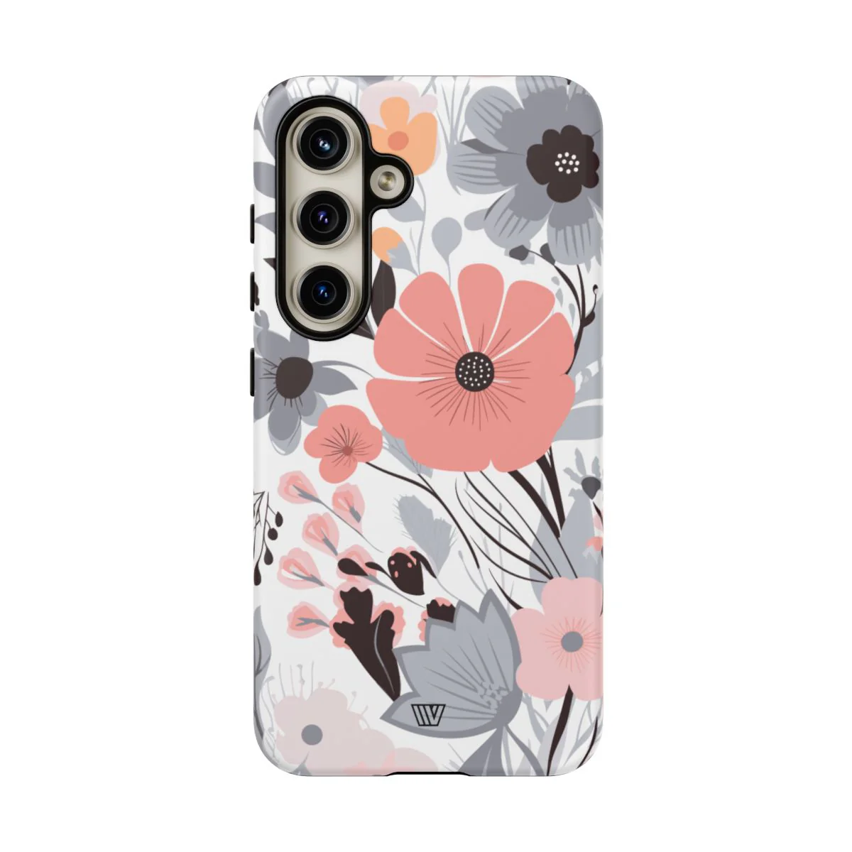 GRAY PASTEL FLOWERS | Tough Phone Case - Image 99
