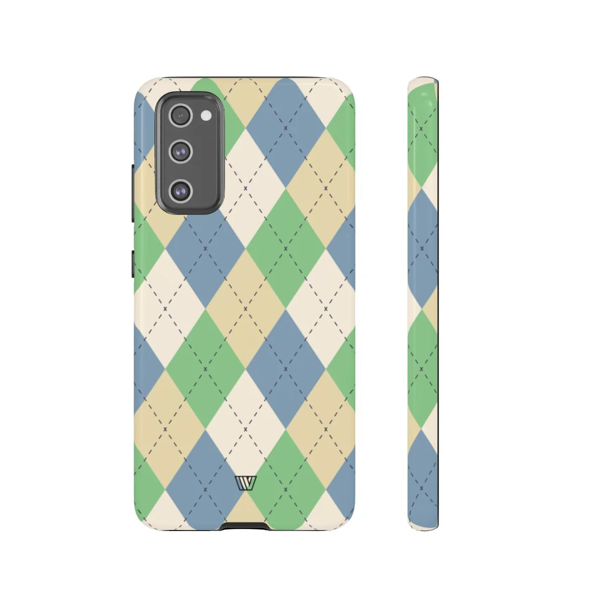GREEN BLUE BEIGE ARGYLE | Tough Phone Case - Image 102