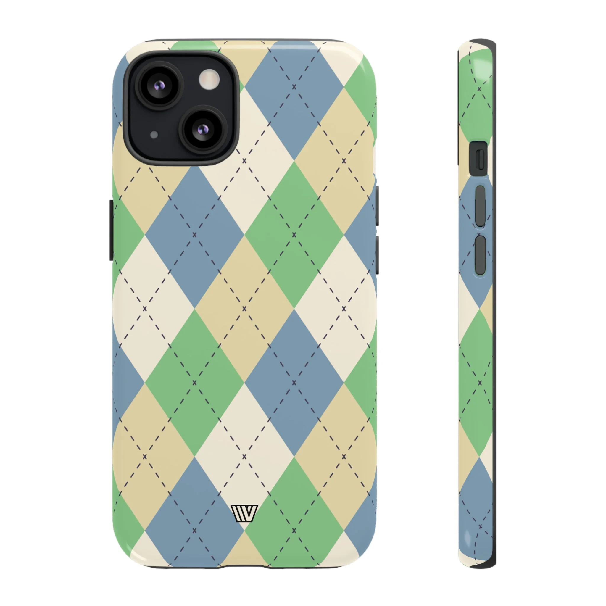 GREEN BLUE BEIGE ARGYLE | Tough Phone Case - Image 17