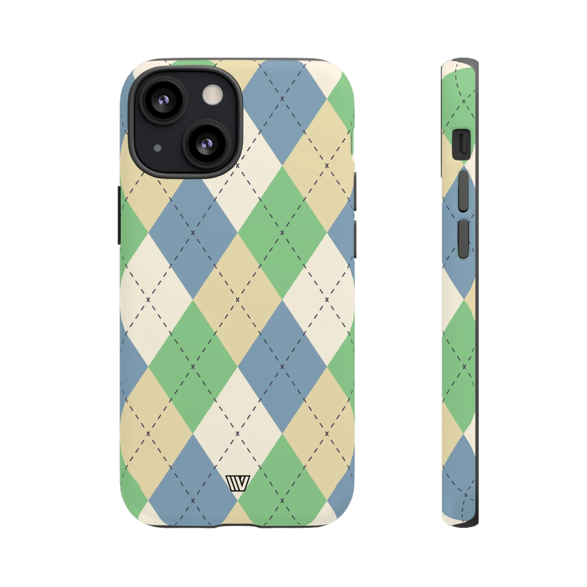 GREEN BLUE BEIGE ARGYLE | Tough Phone Case - Image 20