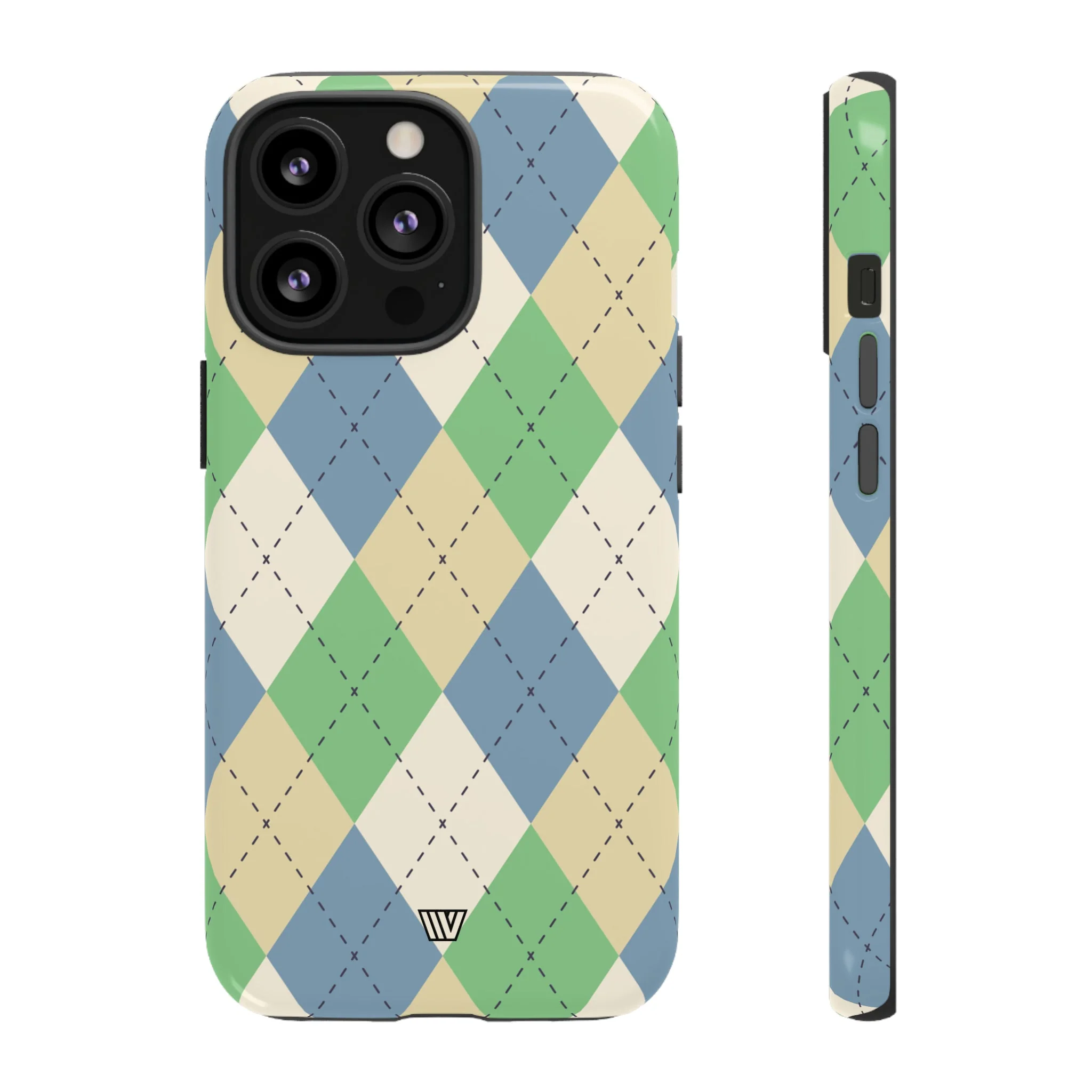 GREEN BLUE BEIGE ARGYLE | Tough Phone Case - Image 21