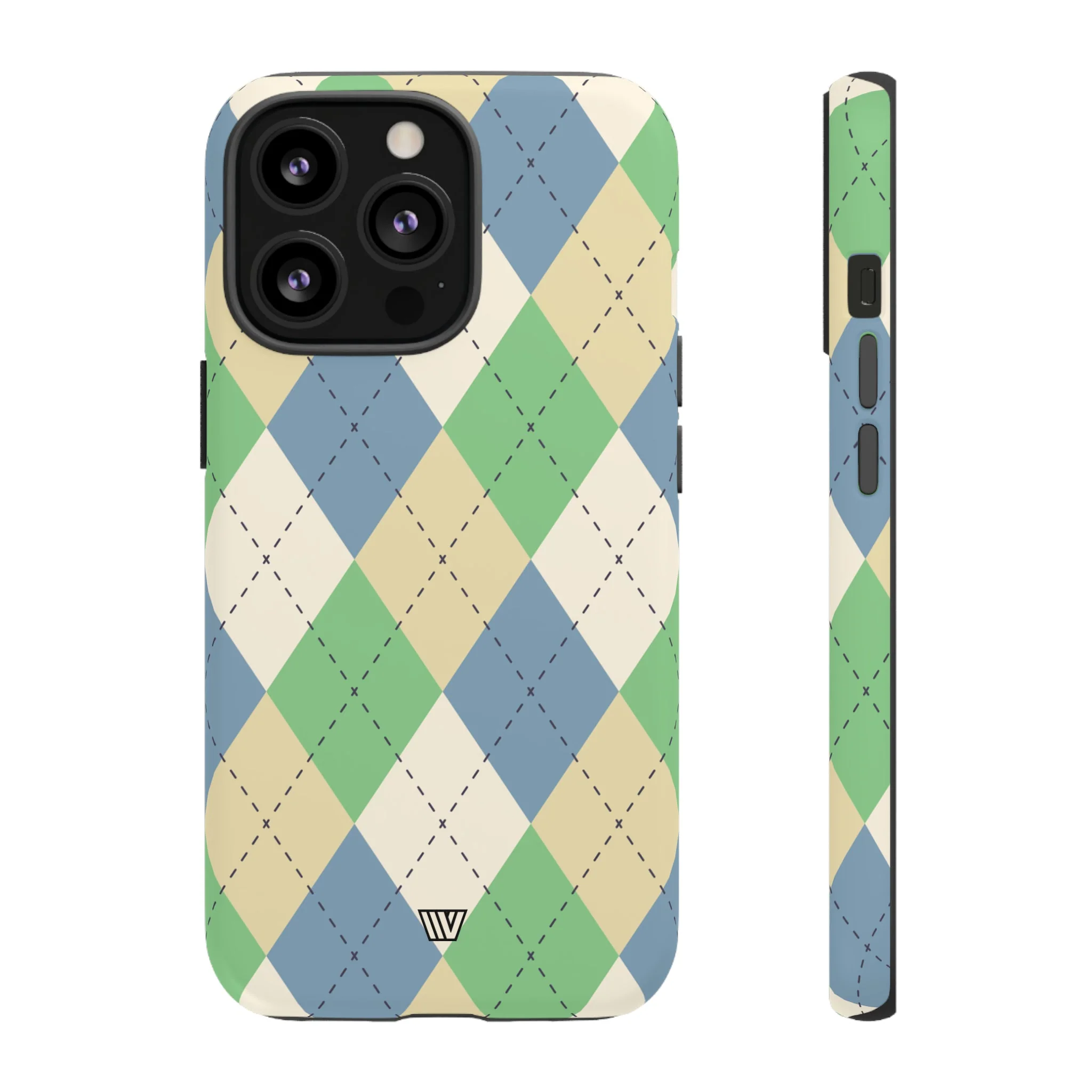 GREEN BLUE BEIGE ARGYLE | Tough Phone Case - Image 22
