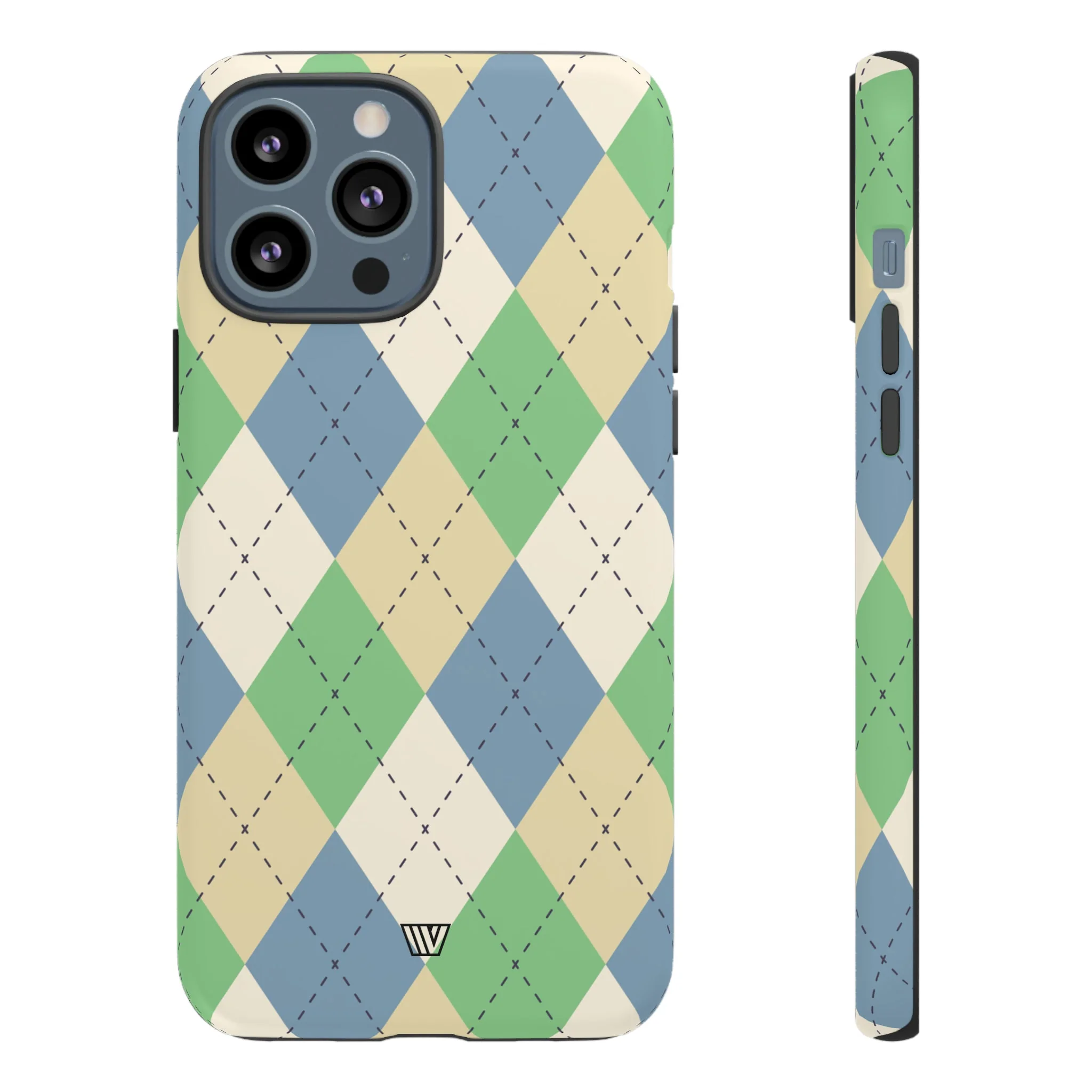GREEN BLUE BEIGE ARGYLE | Tough Phone Case - Image 24