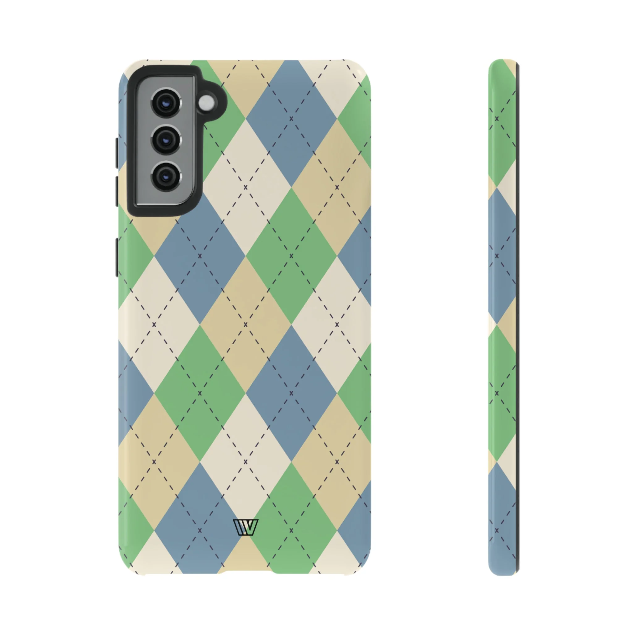GREEN BLUE BEIGE ARGYLE | Tough Phone Case - Image 27