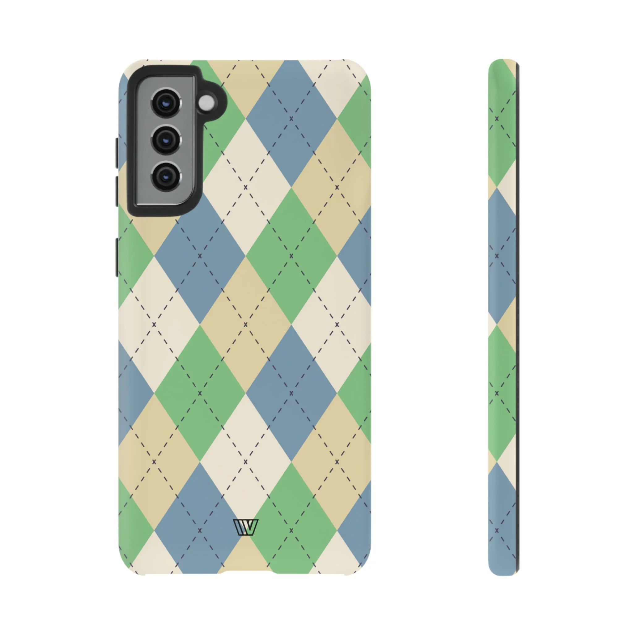 GREEN BLUE BEIGE ARGYLE | Tough Phone Case - Image 28