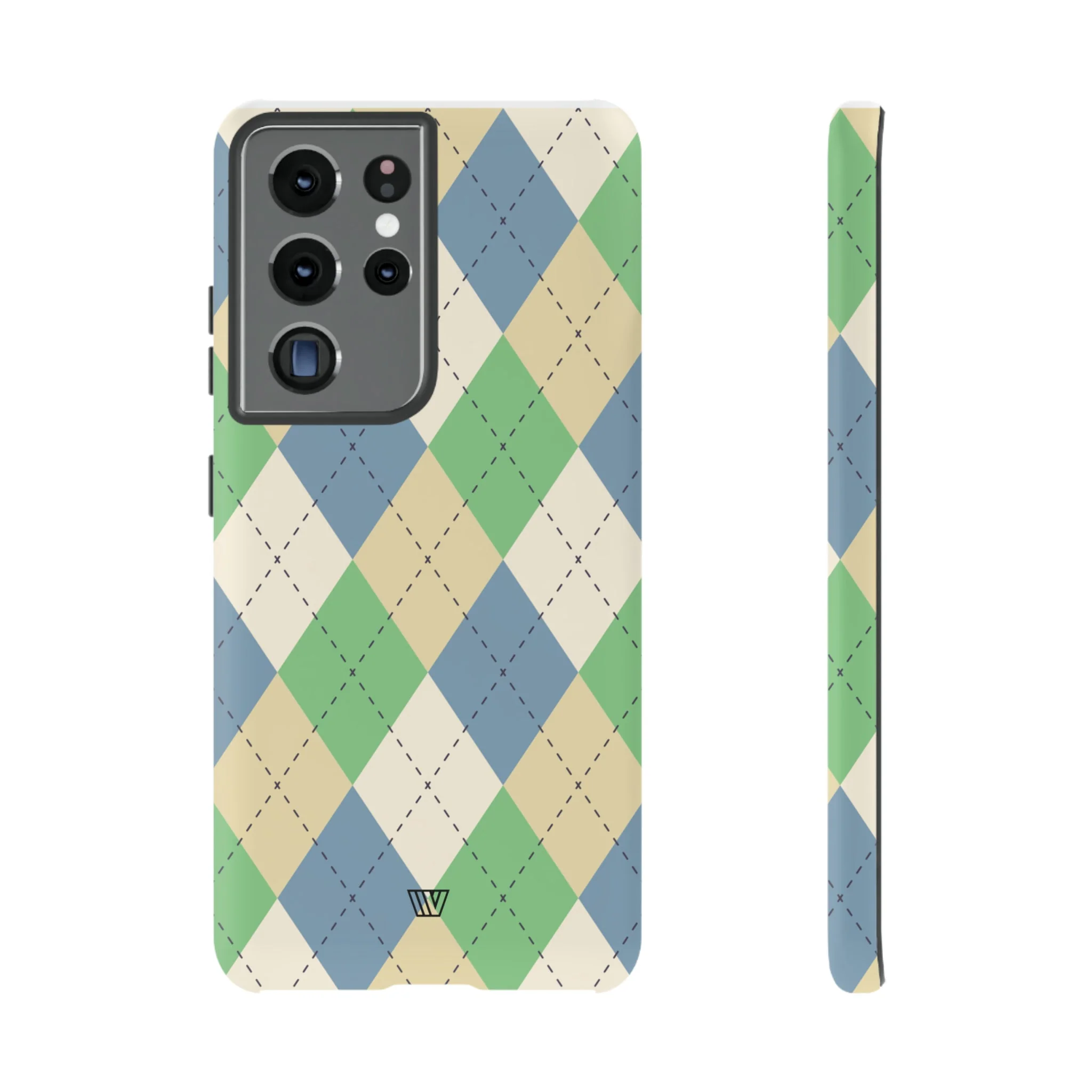 GREEN BLUE BEIGE ARGYLE | Tough Phone Case - Image 30