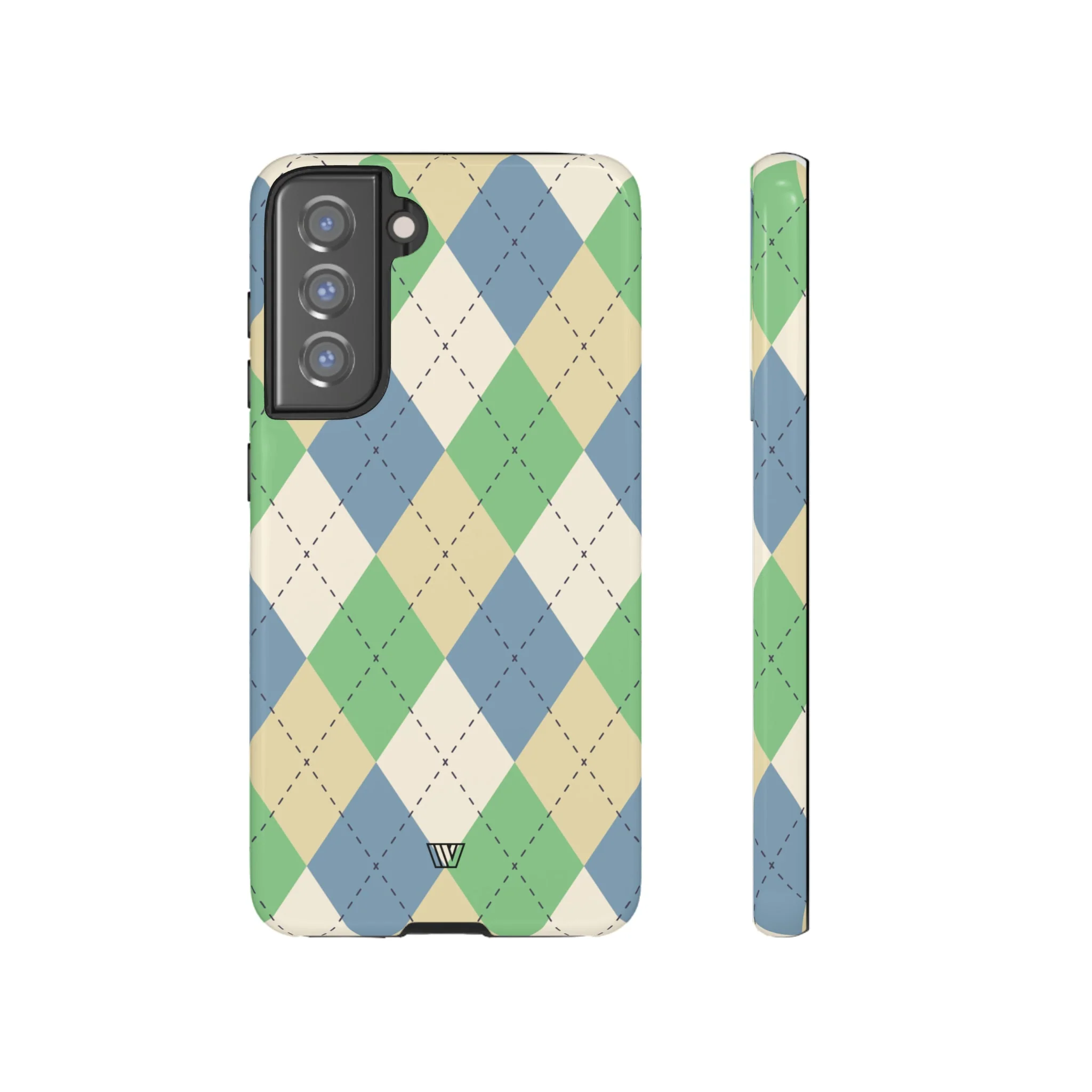 GREEN BLUE BEIGE ARGYLE | Tough Phone Case - Image 31