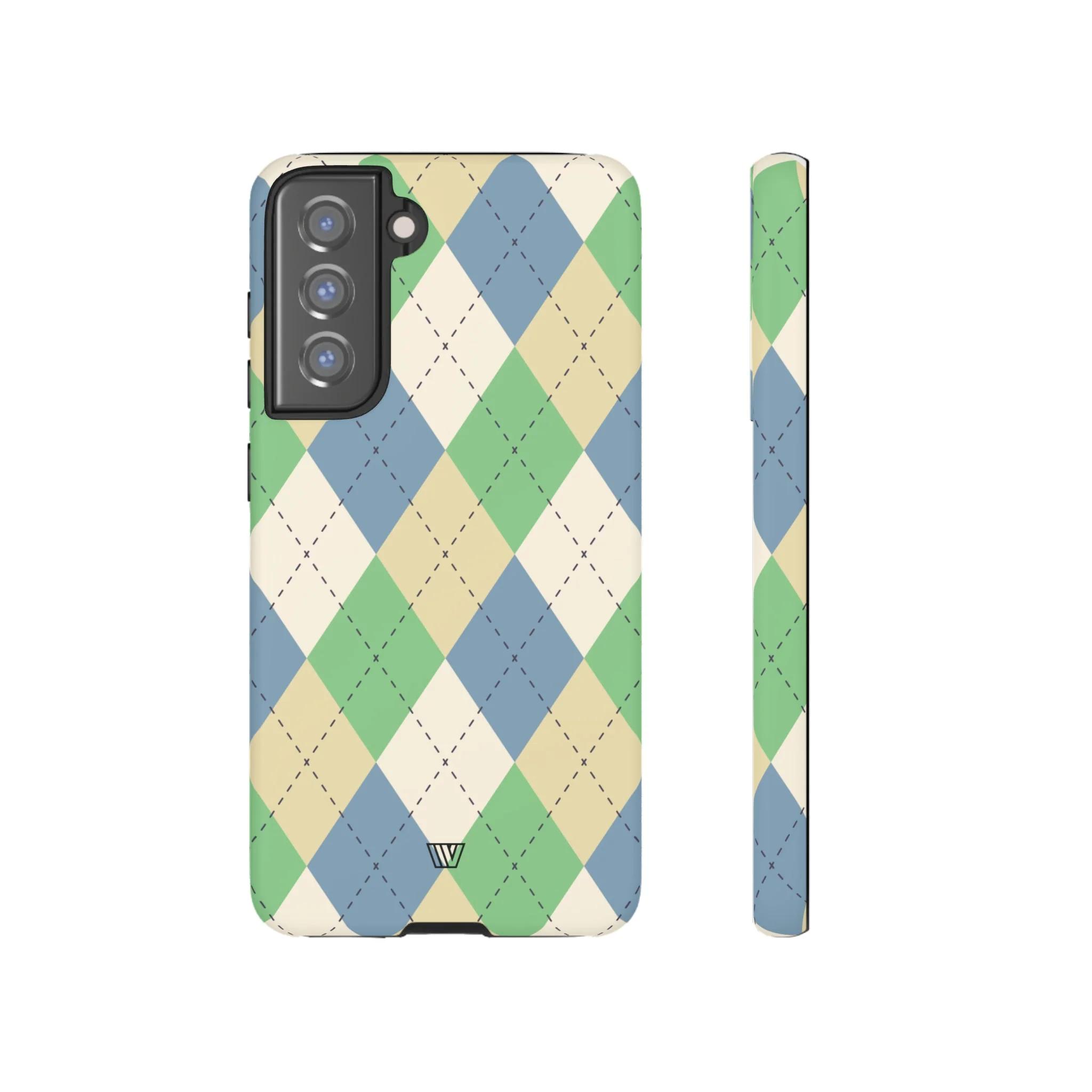 GREEN BLUE BEIGE ARGYLE | Tough Phone Case - Image 32