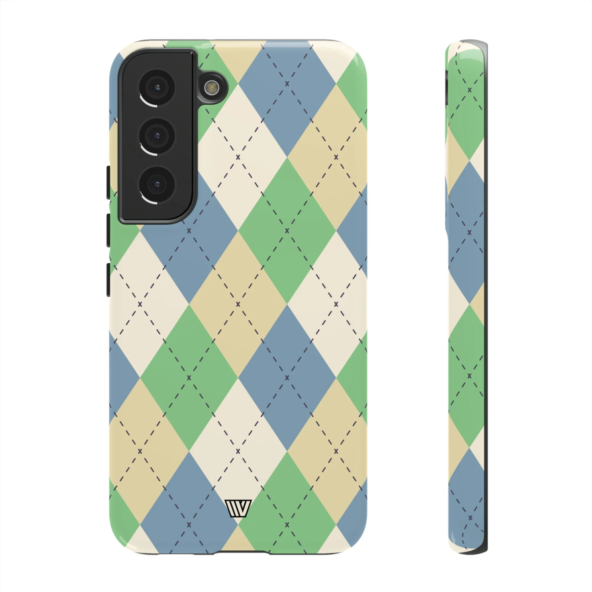 GREEN BLUE BEIGE ARGYLE | Tough Phone Case - Image 33