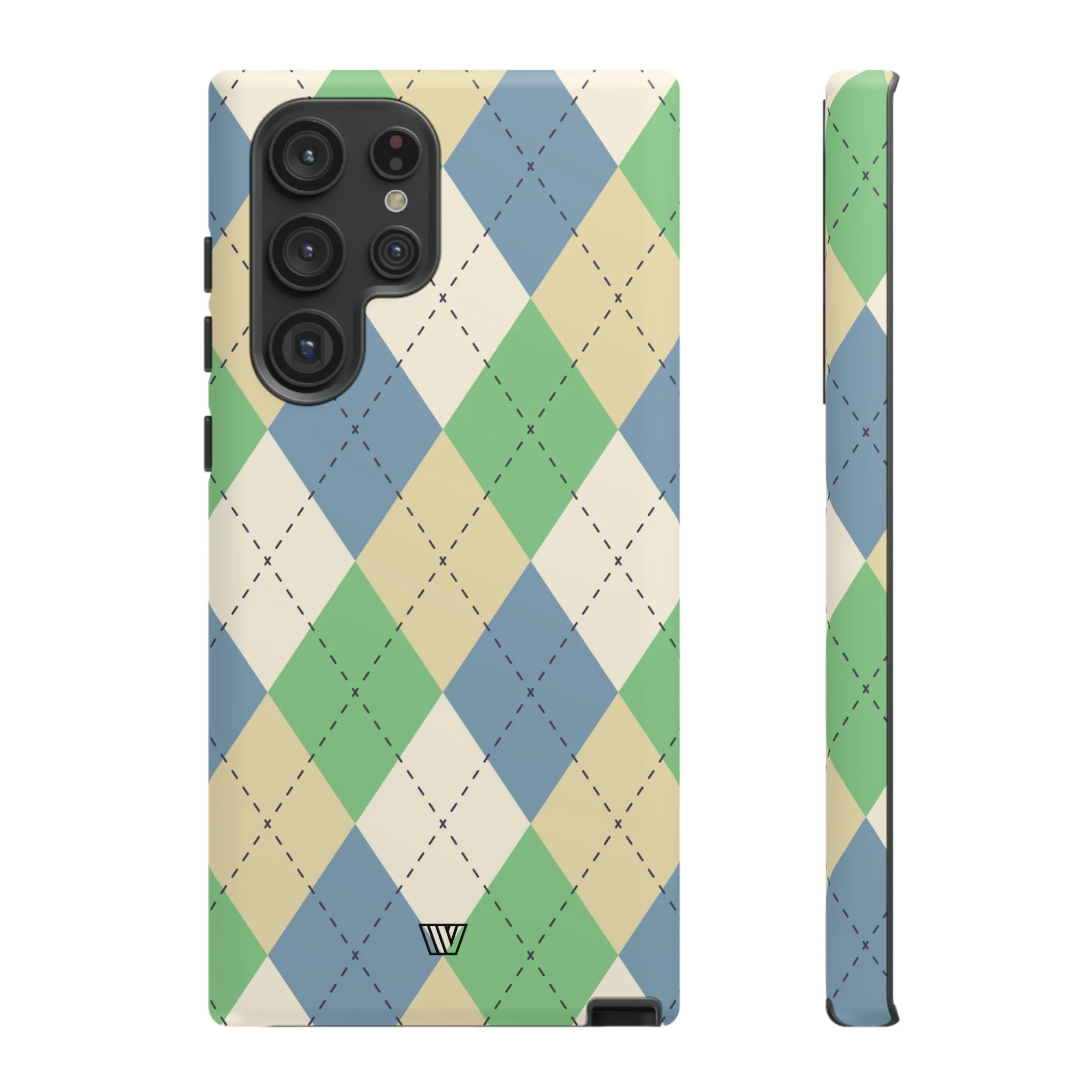GREEN BLUE BEIGE ARGYLE | Tough Phone Case - Image 38